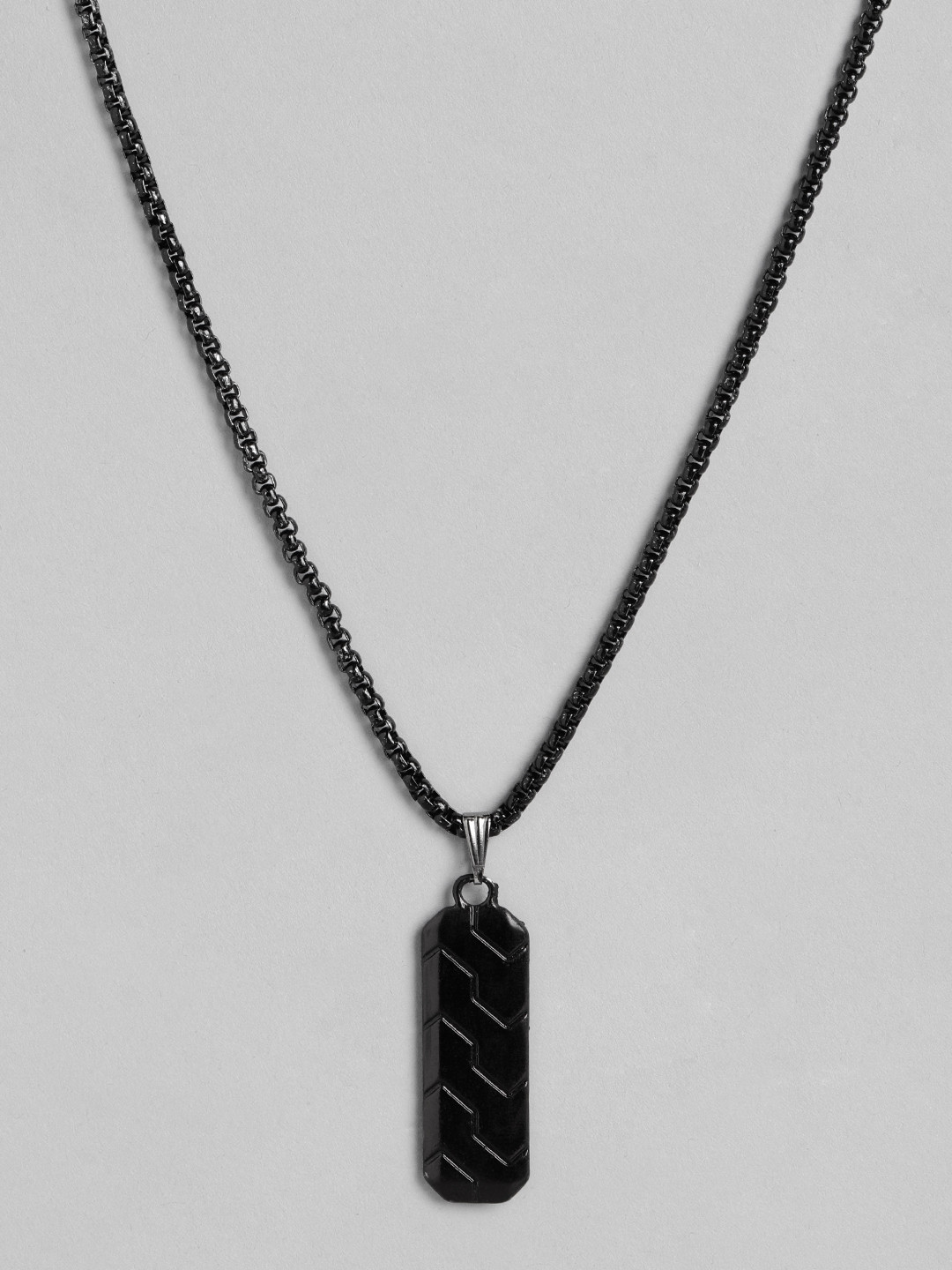 PARIS HAMILTON Stainless Steel Geometric Pendant with Chain