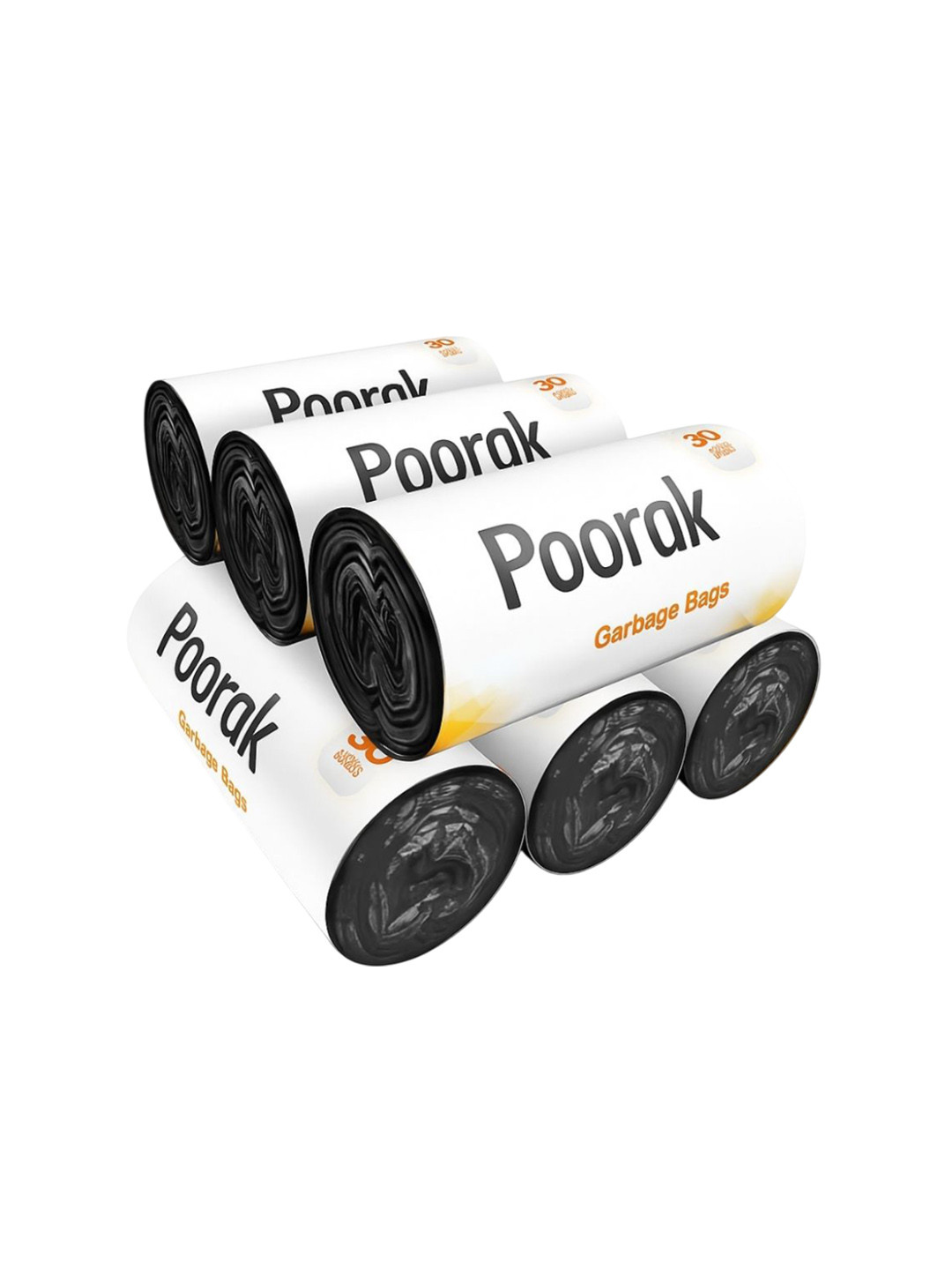 POORAK Set Of 6 Medium Garbage Poly Bags