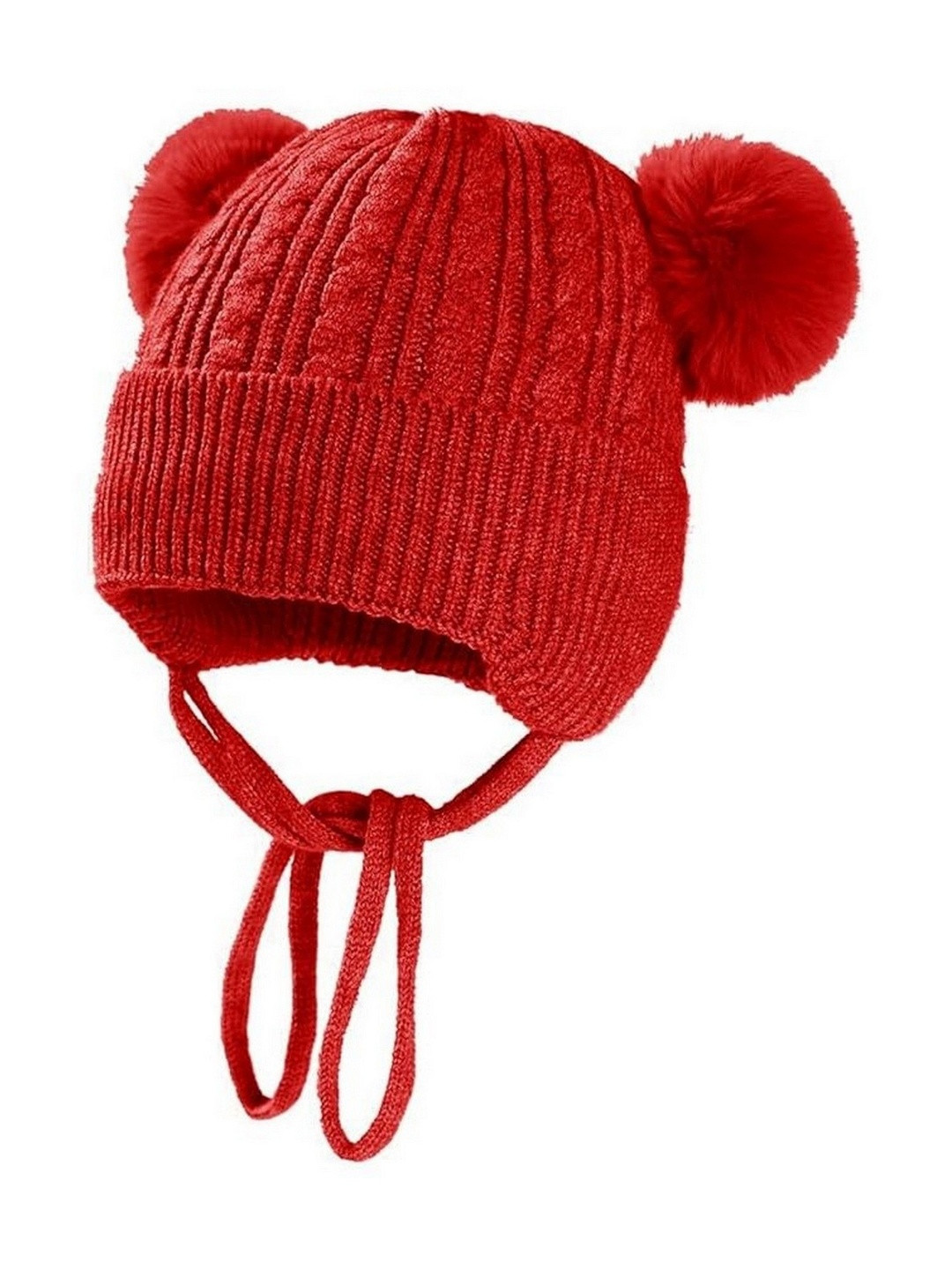 Adorazone Kids Unisex Red Beanie Winter Knit Warm Caps