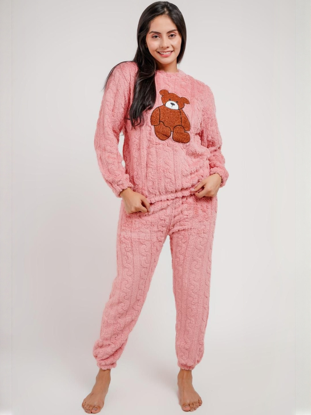 Stem Rope Women Printed Winter Night suit