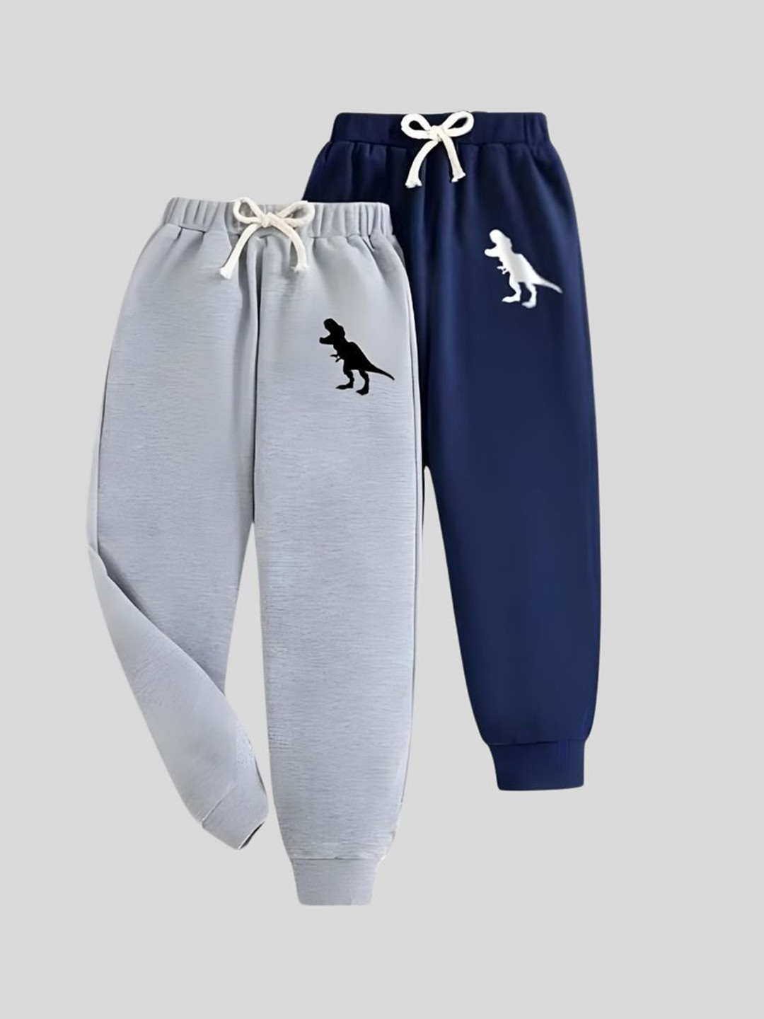 TICOSS Boys Pack Of 2 Printed Woolen Joggers Track Pants