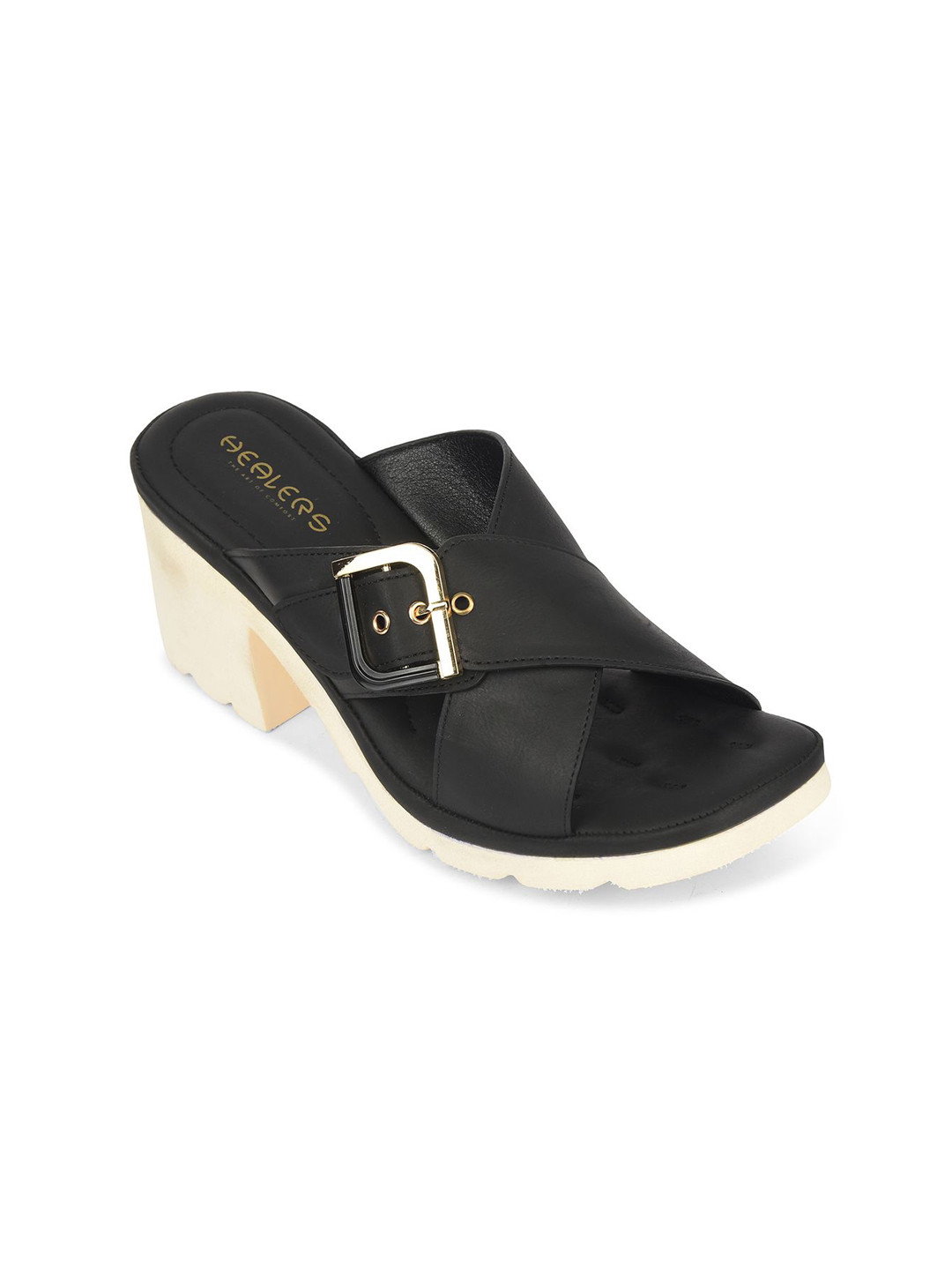 Liberty Solid Casual Platform Sandals With Buckles
