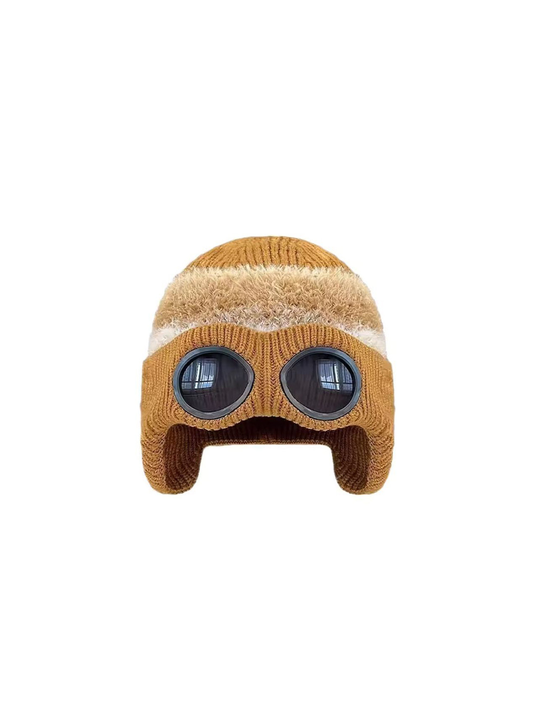 First Lens Unisex Colourblocked Woollen Beanie Sunglasses Cap