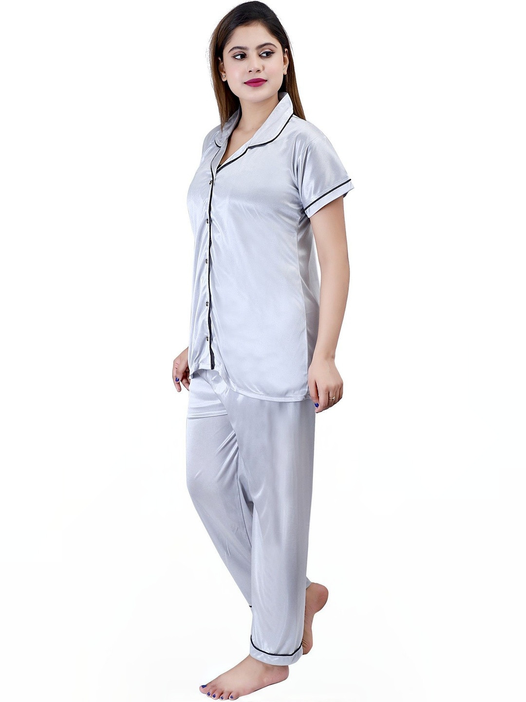 Clothus Satin Lapel Collar Night suits