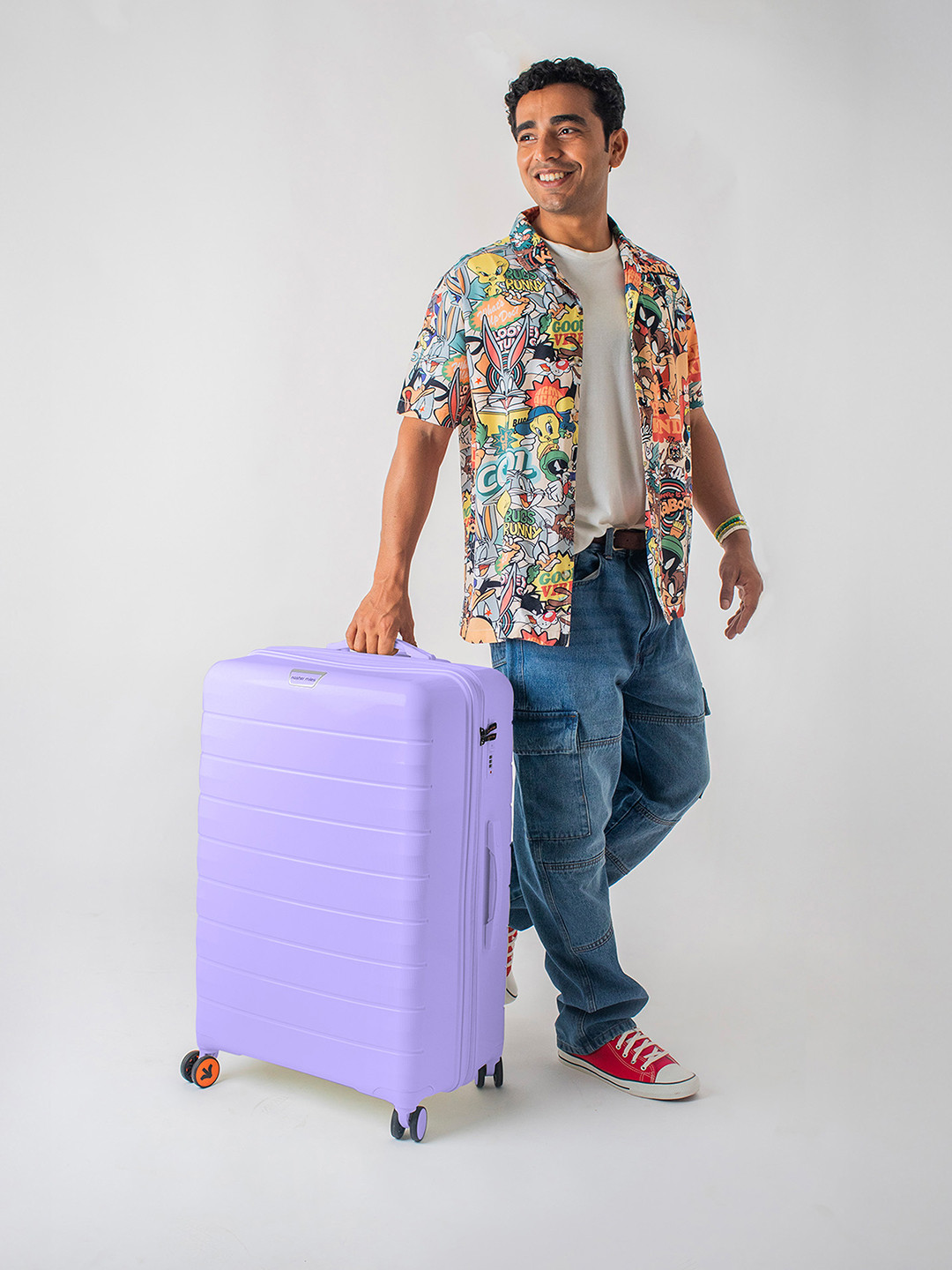 Nasher Miles Vienna Polypropylene Large Purple Trolley Bag - 28 Inch (75 cm)