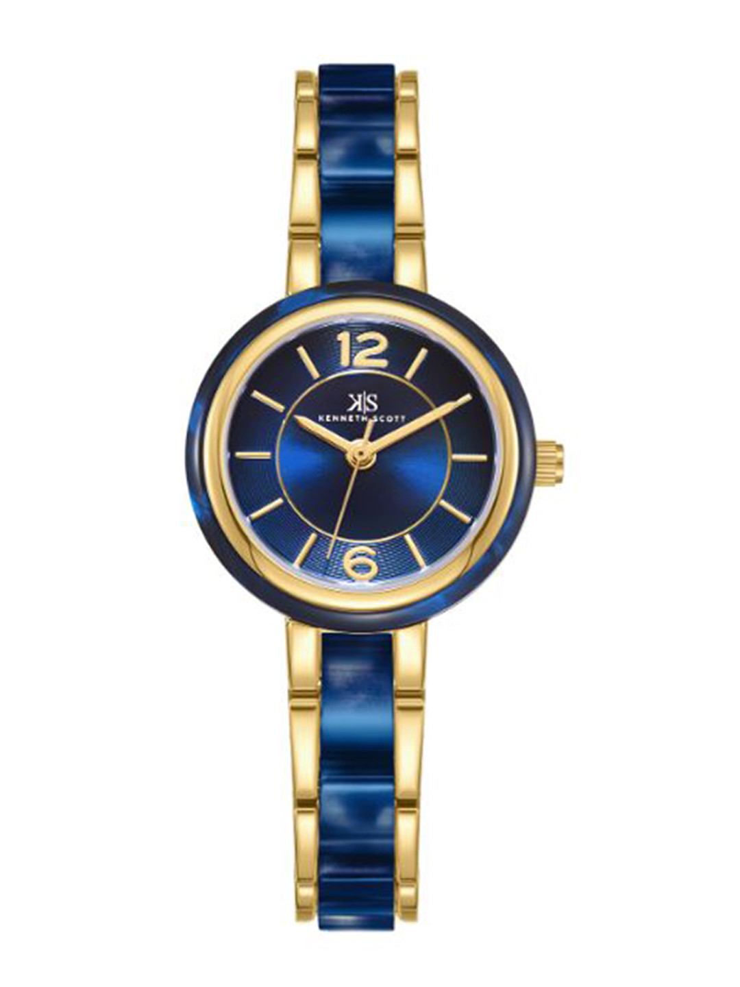 KENNETH SCOTT Women Textured Dial & Bracelet Style Straps Analogue Watch K24501-GCNN