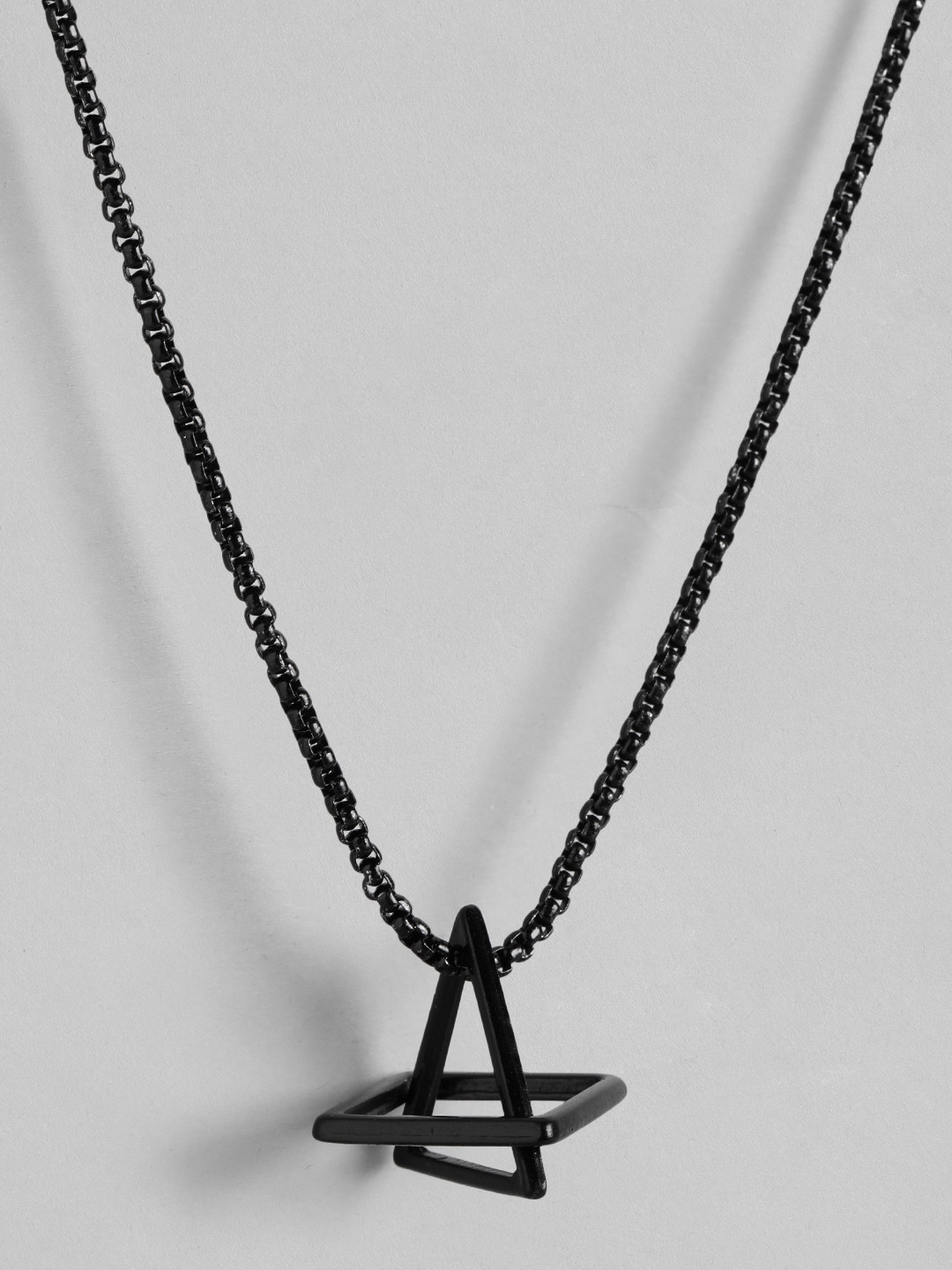 PARIS HAMILTON Stainless Steel Geometric Pendant with Chain