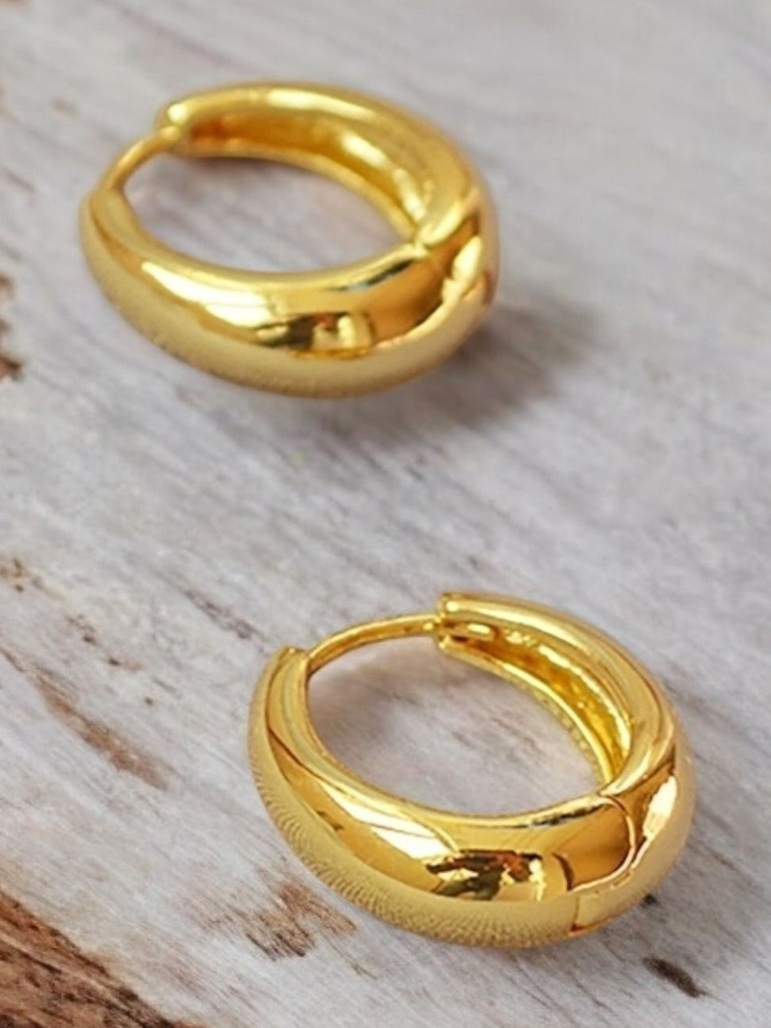 SHREE KRISHNA SHOPPING Unisex Gold-Plated Copper Cubic Zirconia Earrings