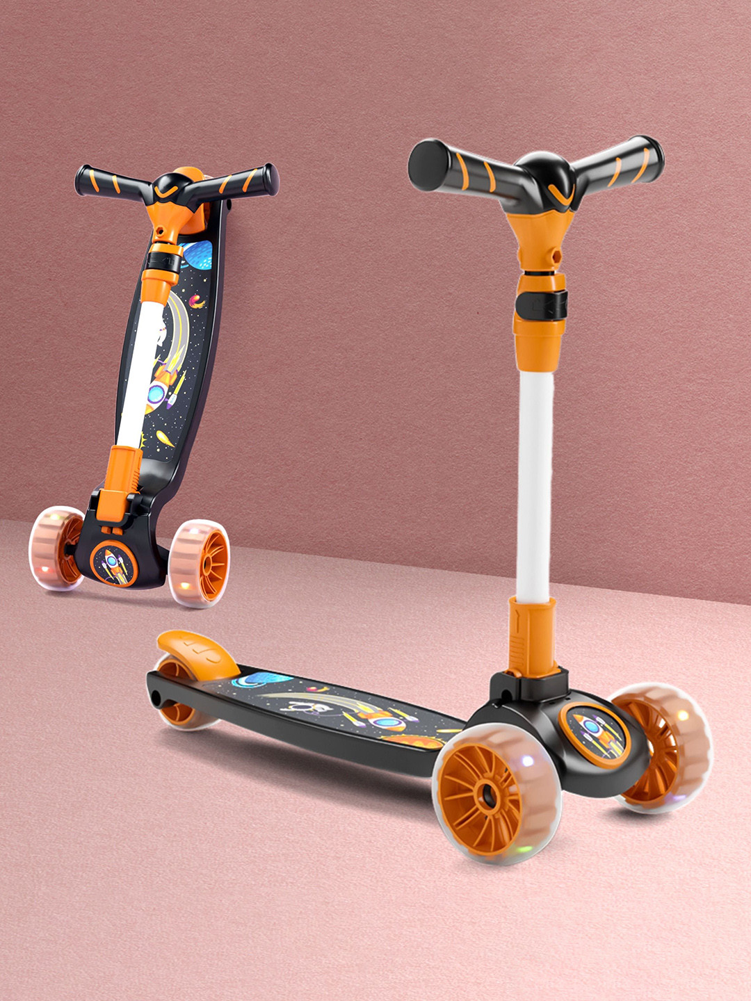 CHANAK Kids Go Rider 3-Wheel LED Scooter With LED