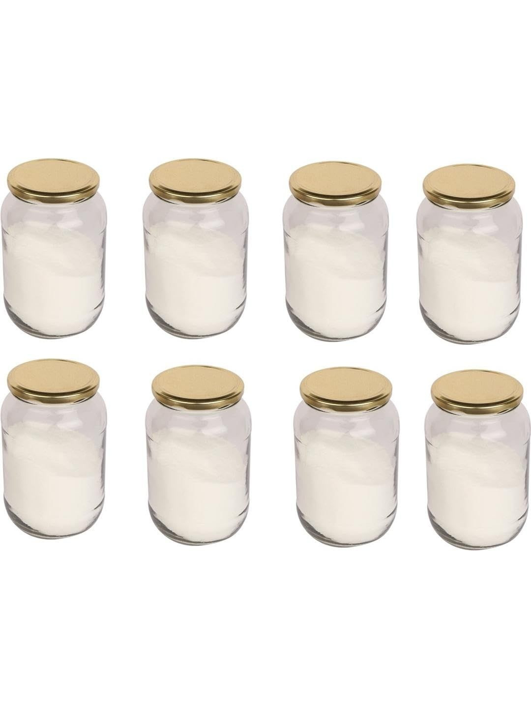 1ST TIME Unisex Set of 8 Transparent Container Glass Jar