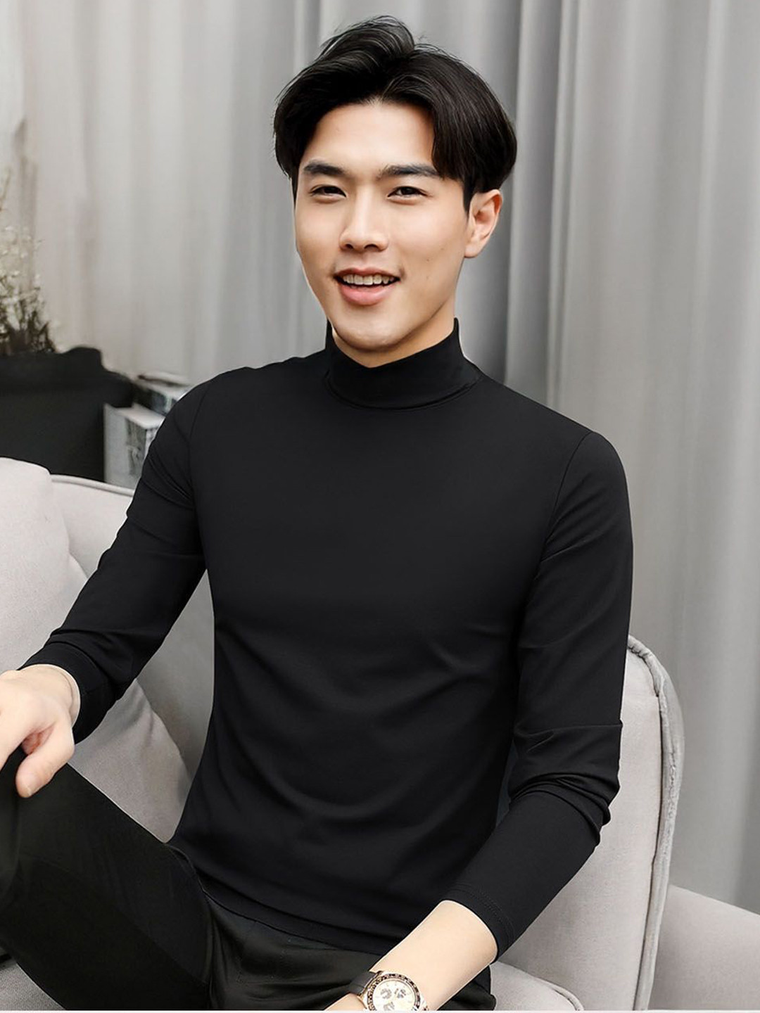 StyleCast Men High Neck Trendy T-shirt