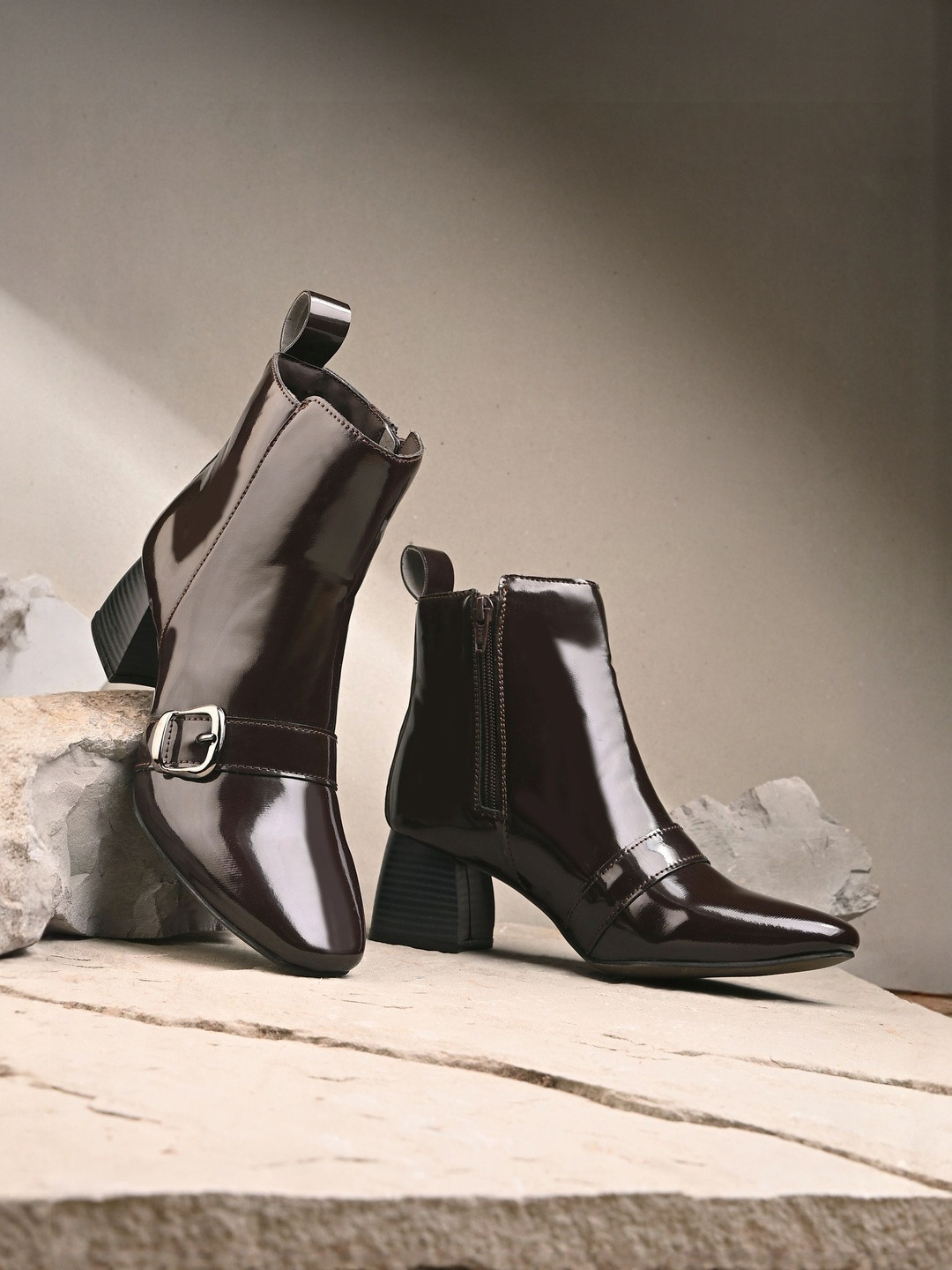 DressBerry Women Ankle Pointed Shape Boots