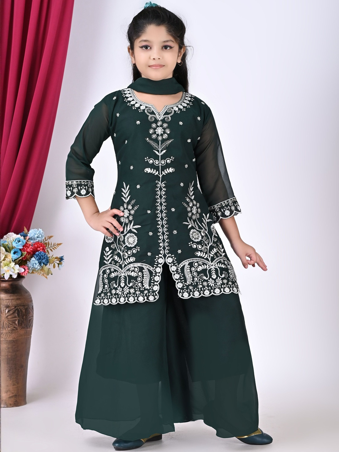 Jbegam Print Fit & Flare Maxi Dress