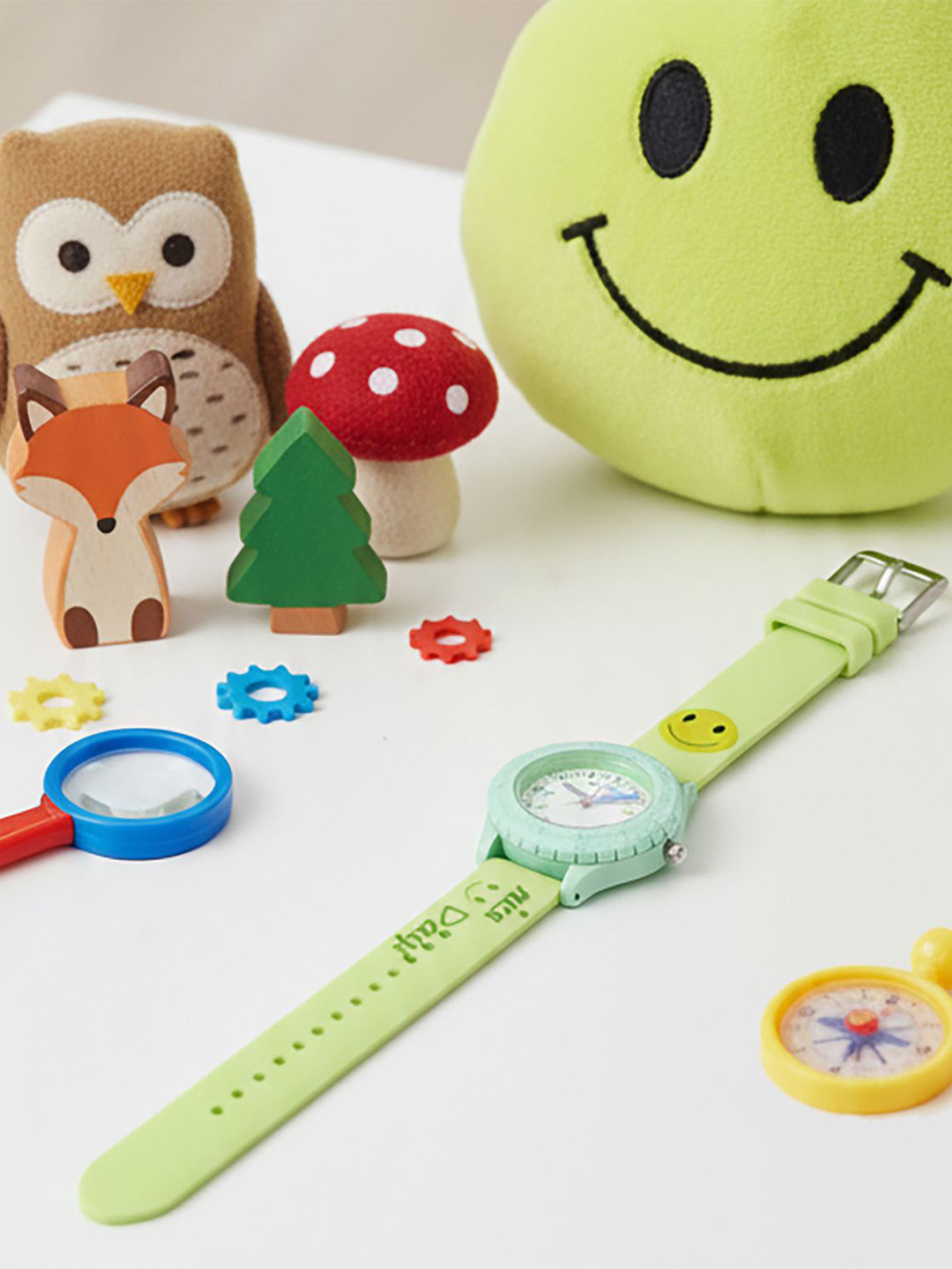 Time Up Kids Smiley Face Design Waterproof Silicon Straps Analogue Watch BTR-NICE-9