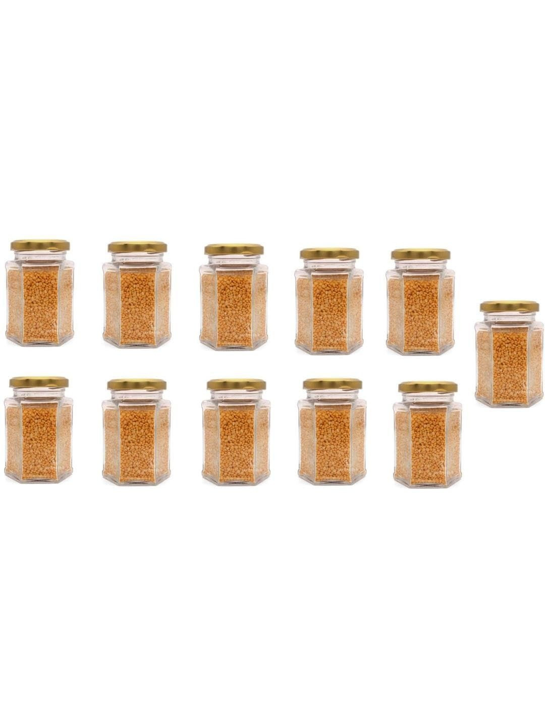 1ST TIME Pack of 11 Transparent Twist Lock Glass Jar