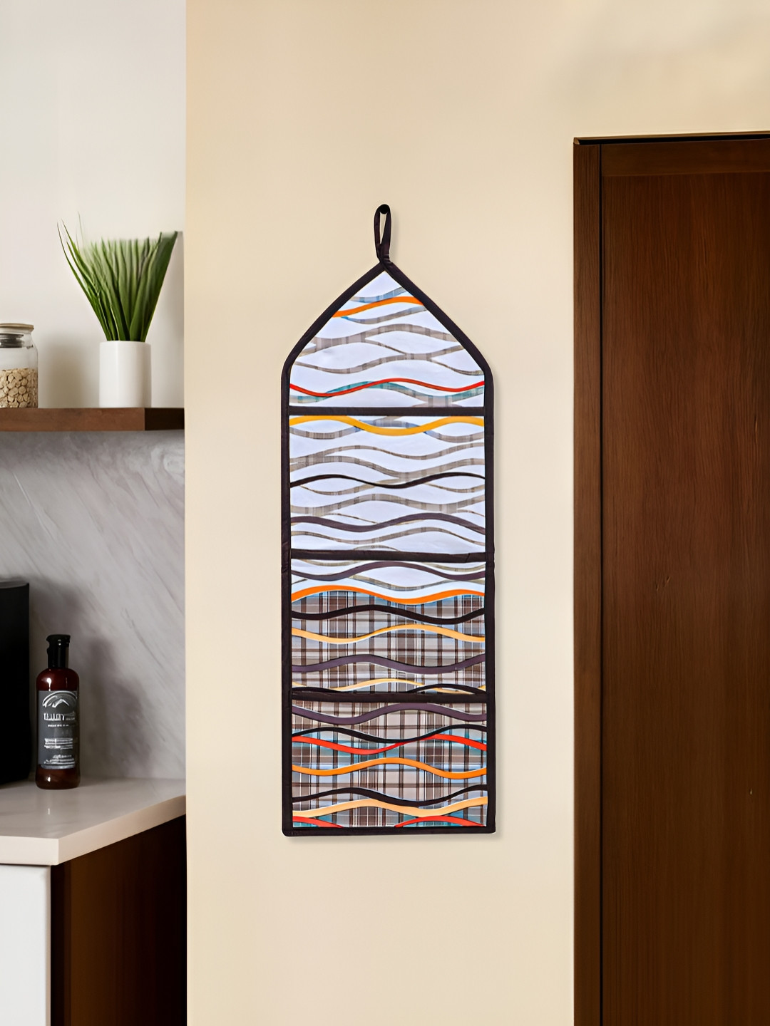 Aura Document Holder Cream-Coloured Wall Hanging Magazine Organiser