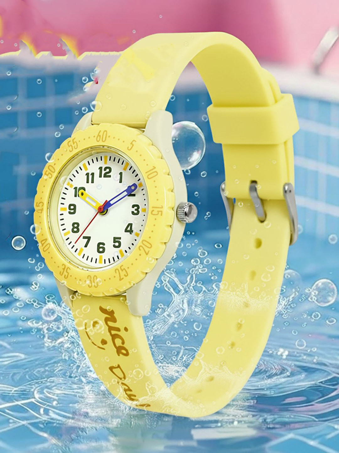 Time Up Kids Round Dial & Textured Straps Analogue Watch BTR-NICE-6