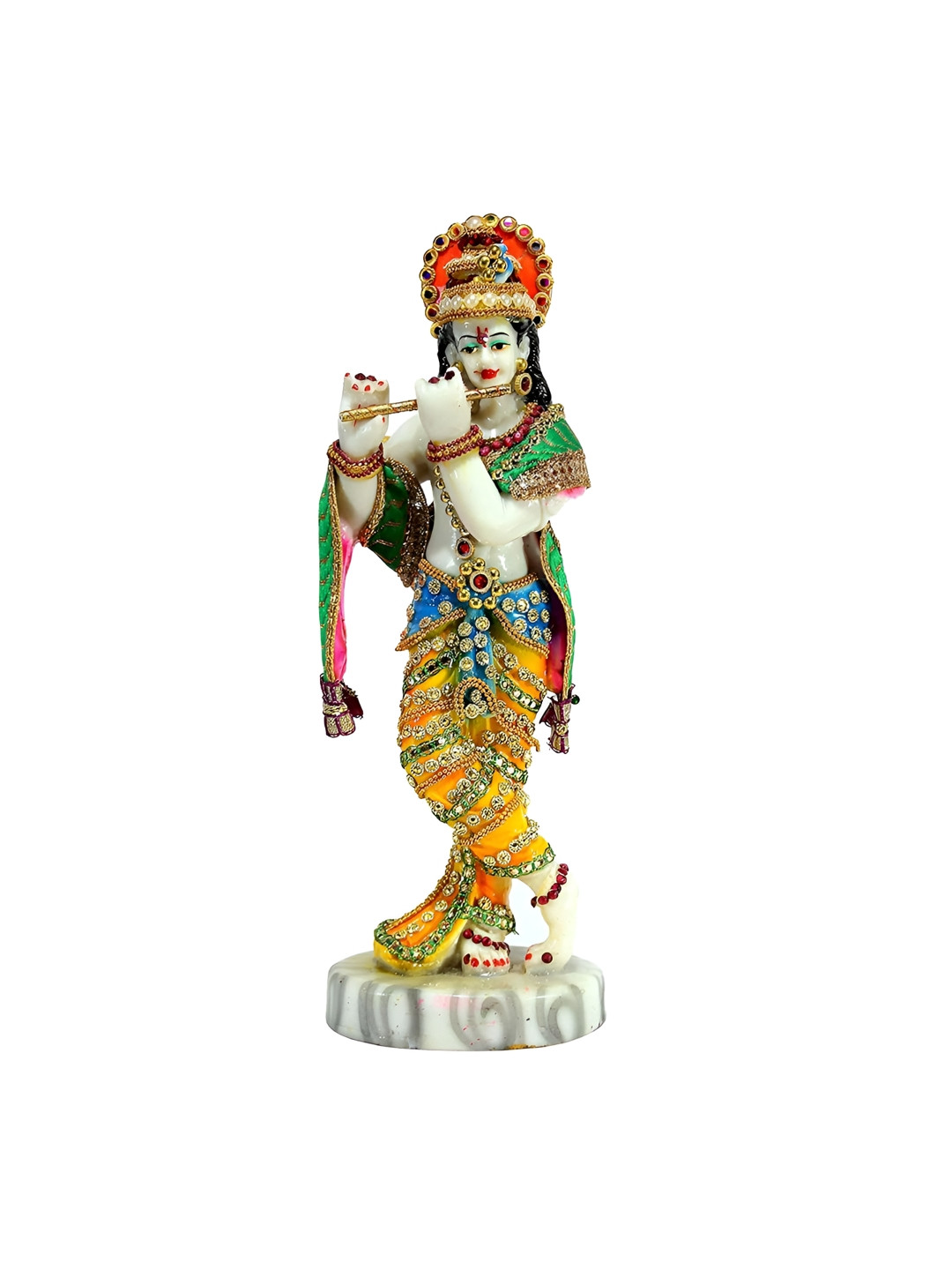 THE SACRED GIFTS White And Yellow Religious Idol Showpiece