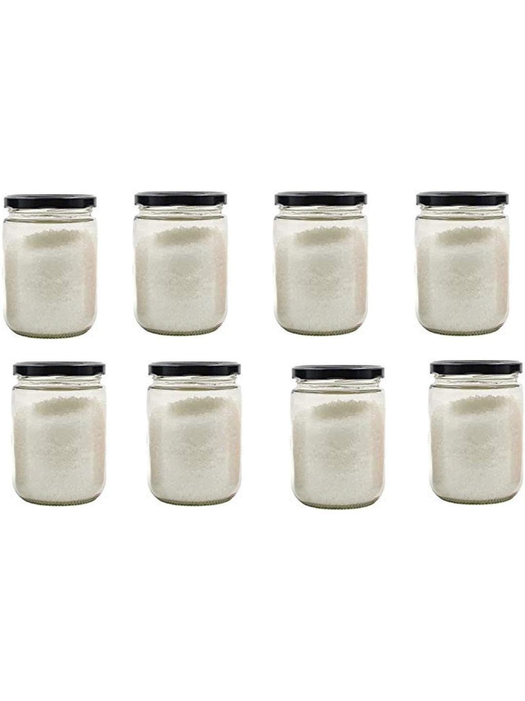 1ST TIME Set of 8 Round Dishwasher Safe Glass Jar