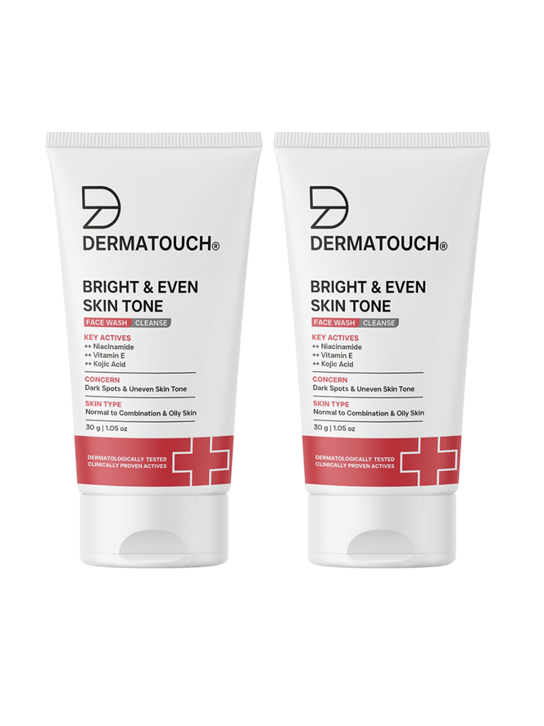 Dermatouch Set Of 2 Bright & Even Tone Face Wash - 30 g Each