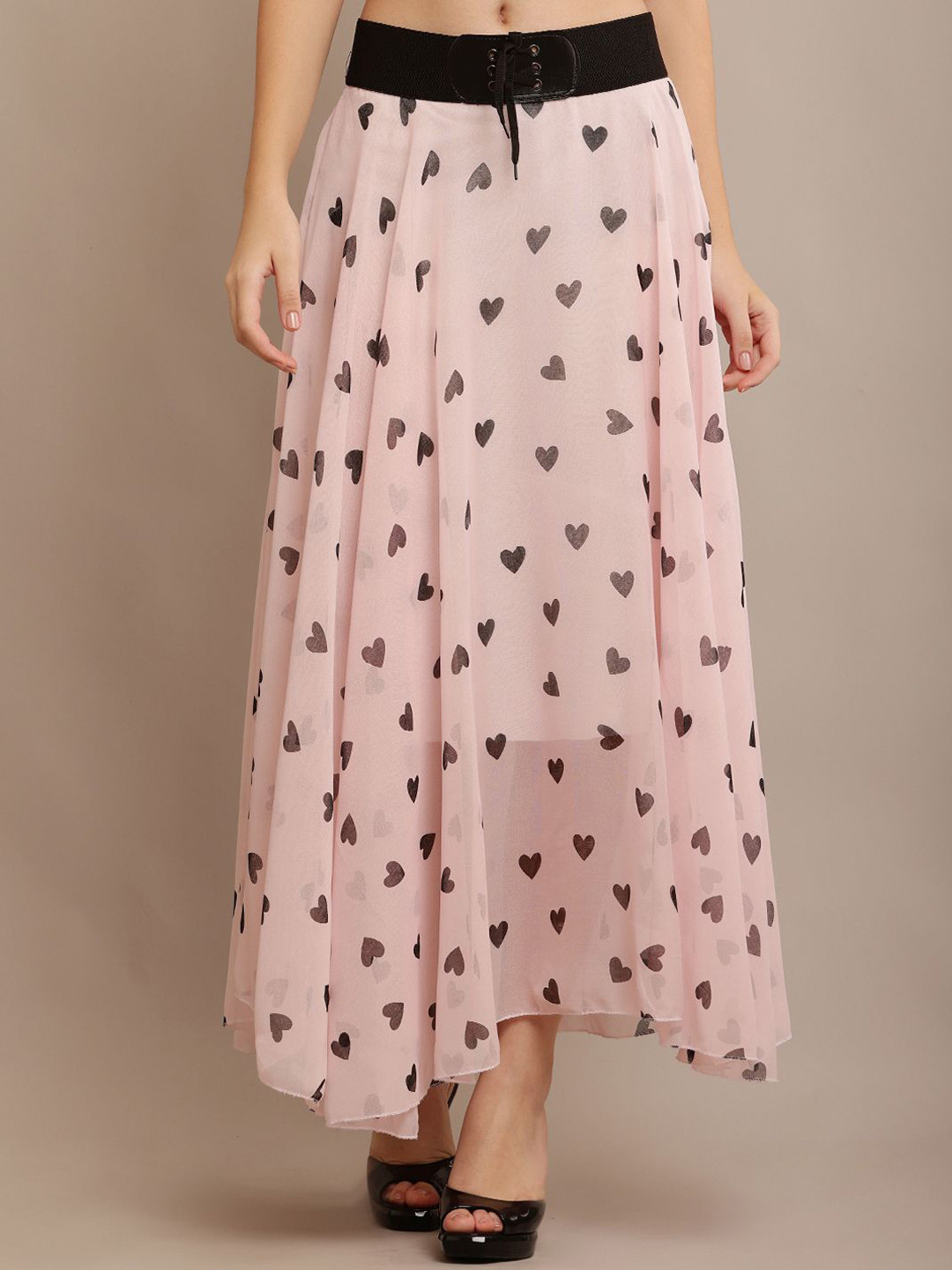 RC NEOEN Women Printed Flared Mid Rise Maxi Skirts