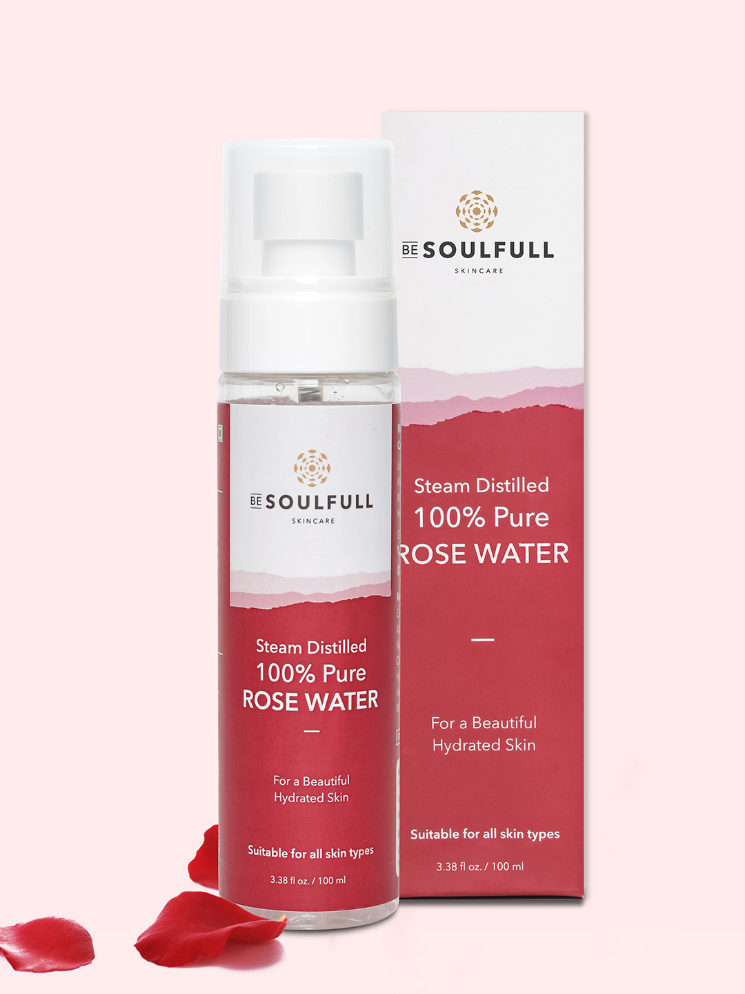 BE SOULFULL 100% Pure Rose Water Toner - 100ml
