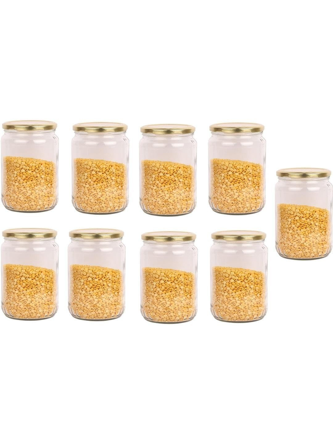 1ST TIME Transparent 9 Pieces Dishwasher Safe Twist Lock Glass Jars