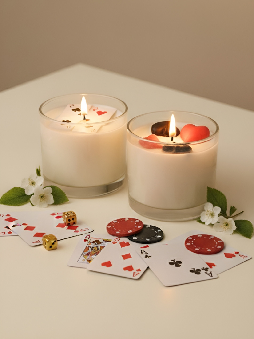 Special You White 2 Pieces Round Shaped Scented Candle