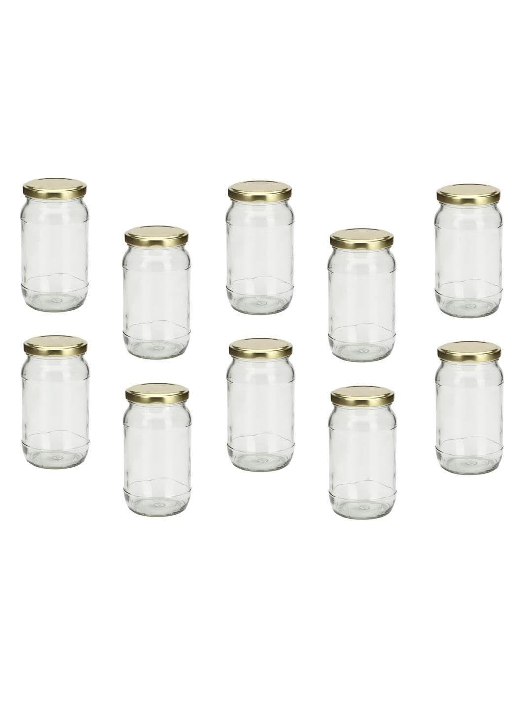 1ST TIME Transparent 10 Pieces Glass Jars