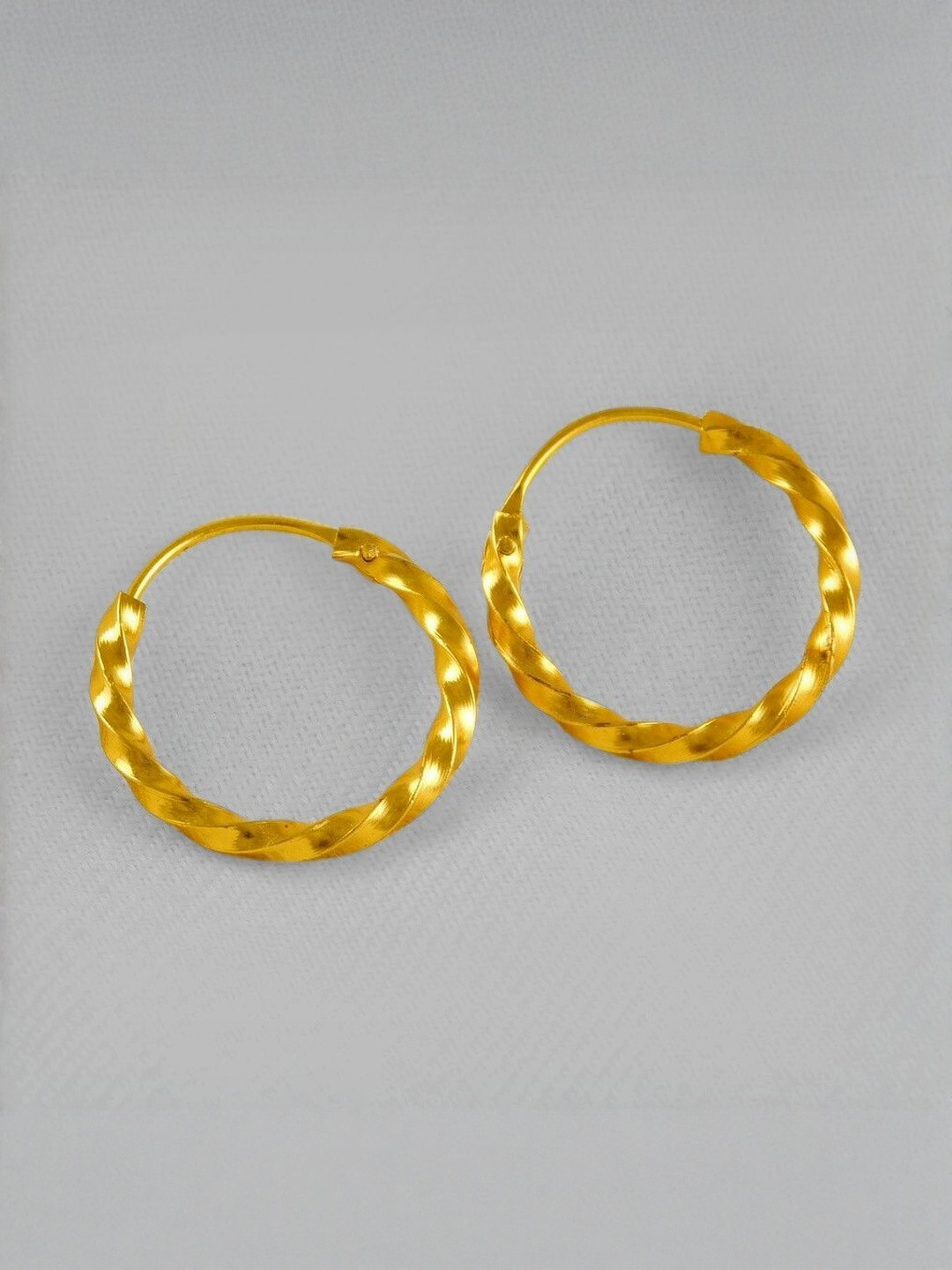 SHREE KRISHNA SHOPPING Unisex Gold-Plated Copper Earrings