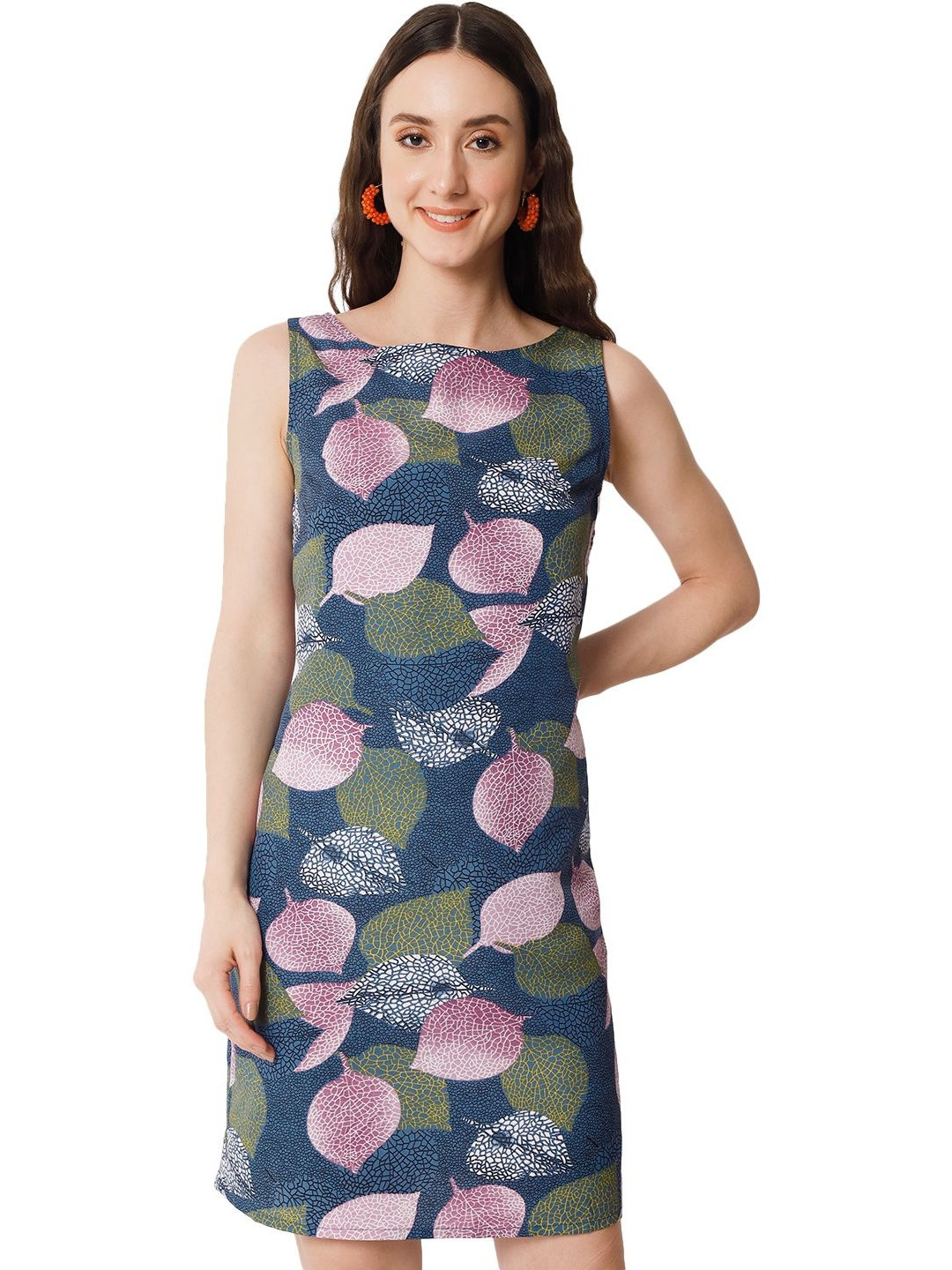 SZN Floral Print Crepe Sheath Dress