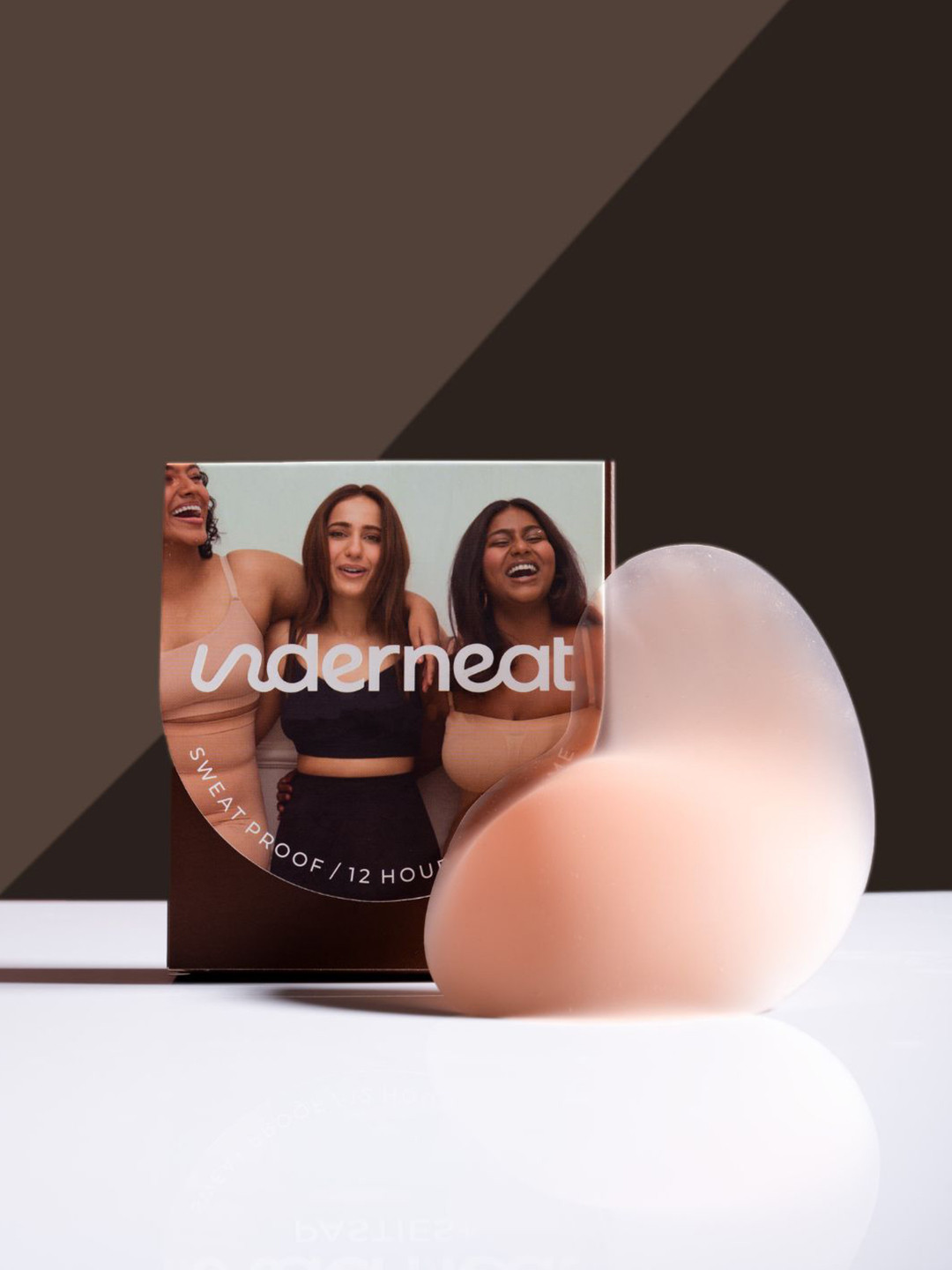 Underneat Set of 1 Invisible Comma Bunny Ups Reusable Adhesive Silicone Breast Lift Cups