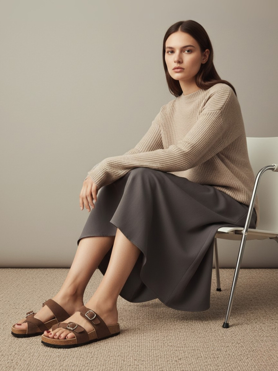 El Paso Brown Synthetic Lightweight Premium Comfort Outdoor Sandals