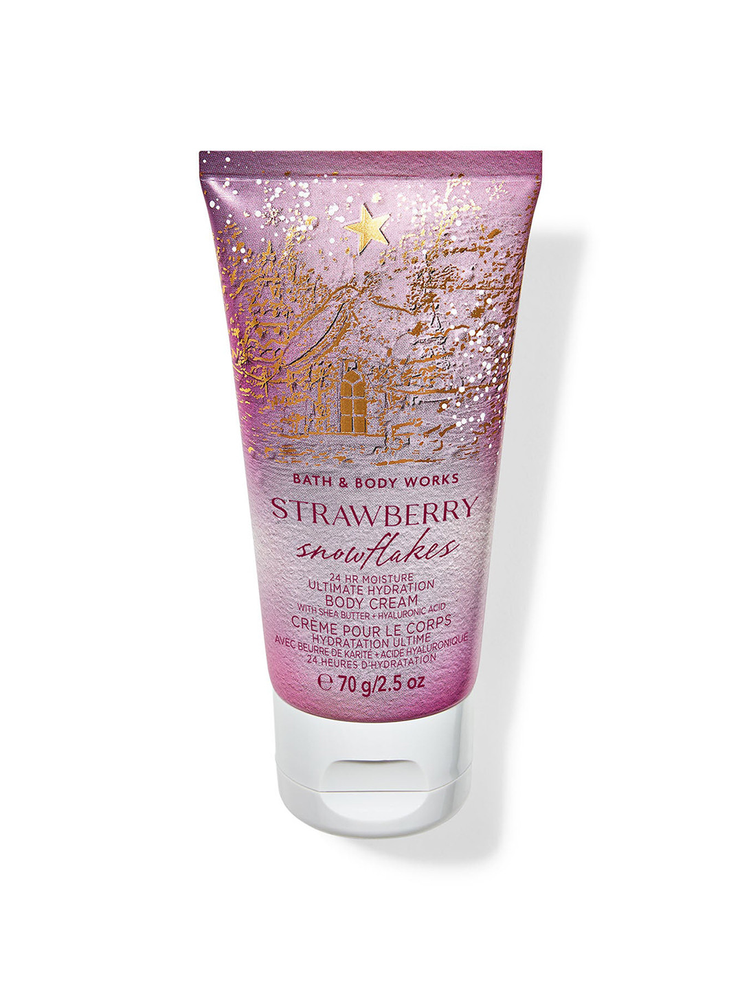 Bath & Body Works Strawberry Snowflakes Travel Size Ultimate Hydration Body Cream - 70 g
