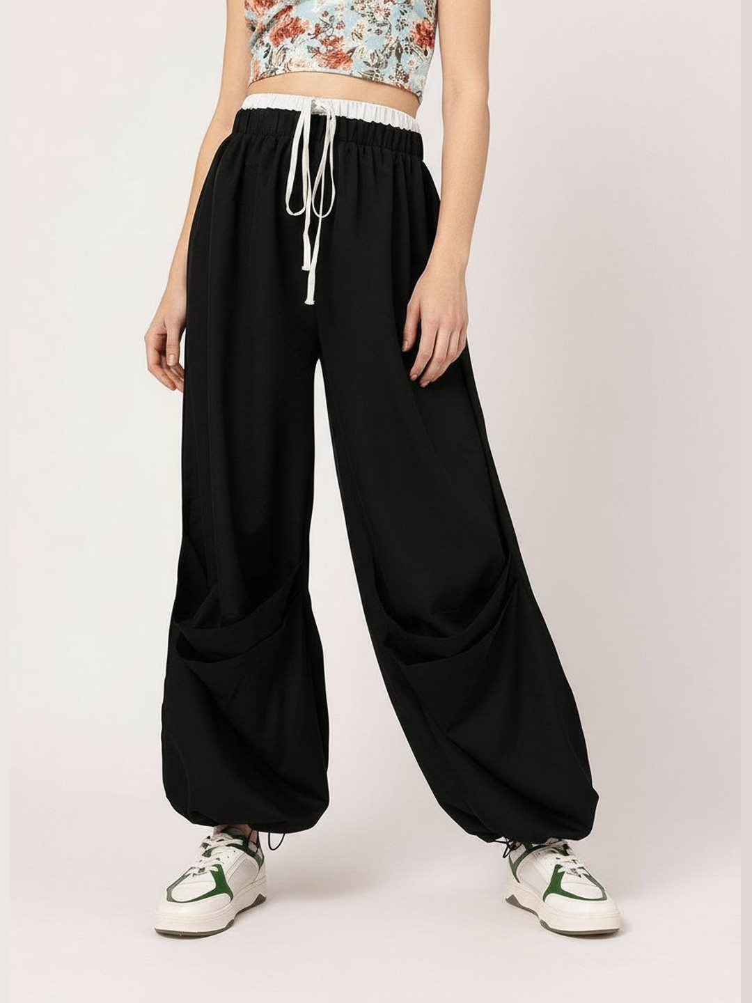 DressBerry Women Street Style Staple Parachute Joggers