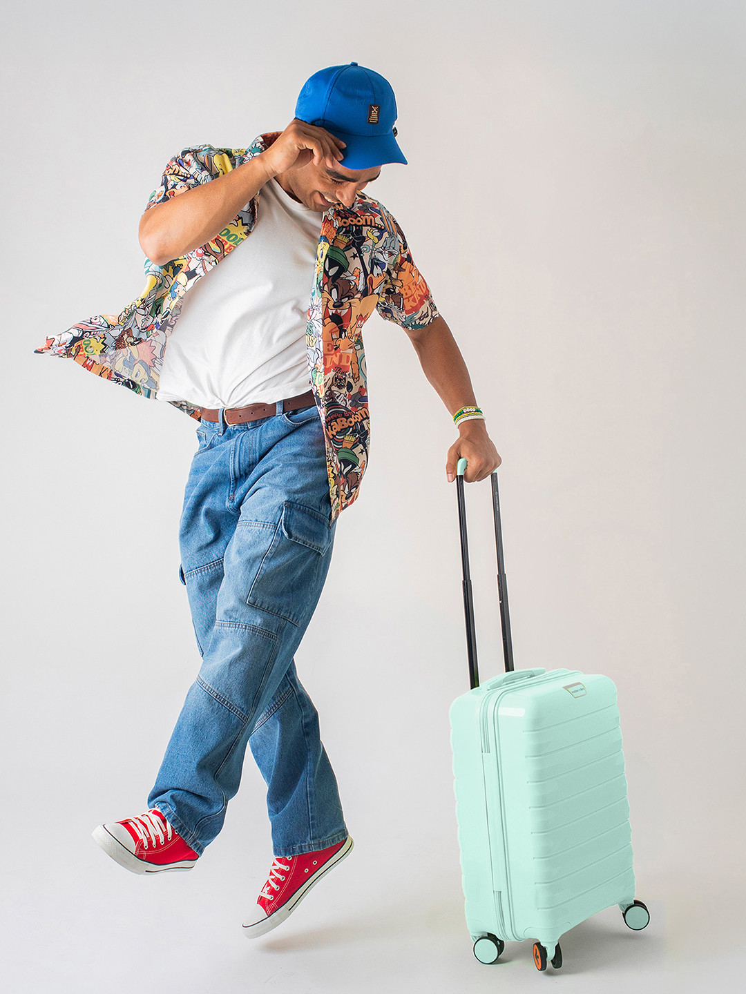 Nasher Miles Vienna Polypropylene Cabin Cool Mint Trolley Bag - 20 Inch (55 cm)