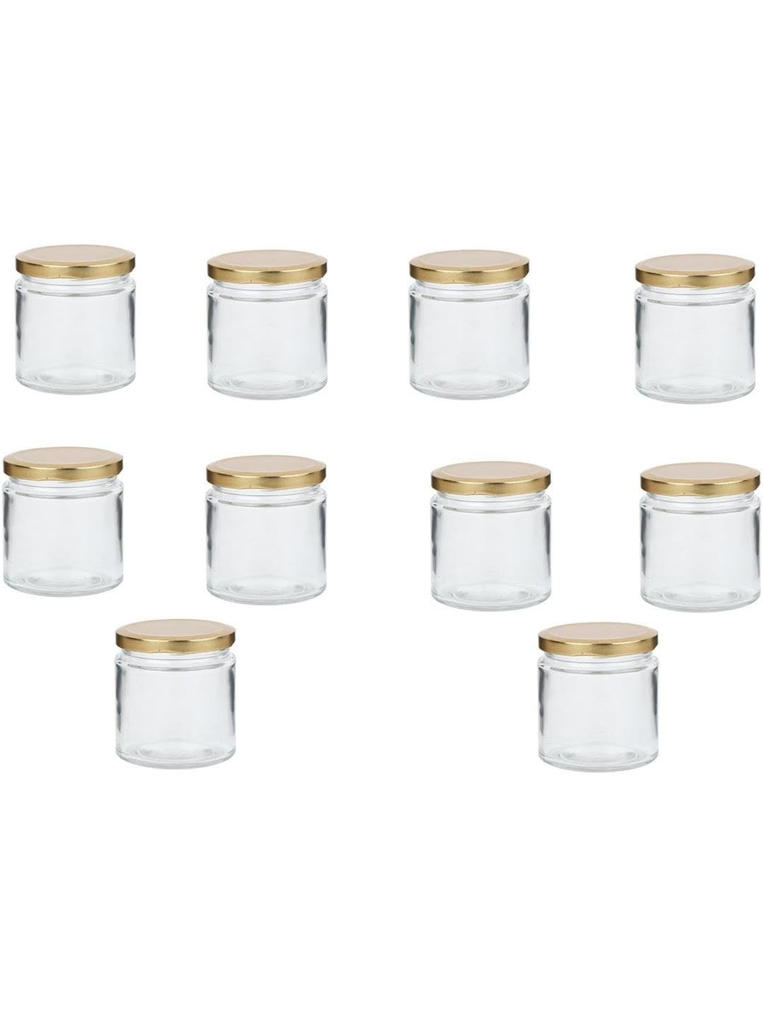 1ST TIME Transparent 10 Pieces Glass Jars