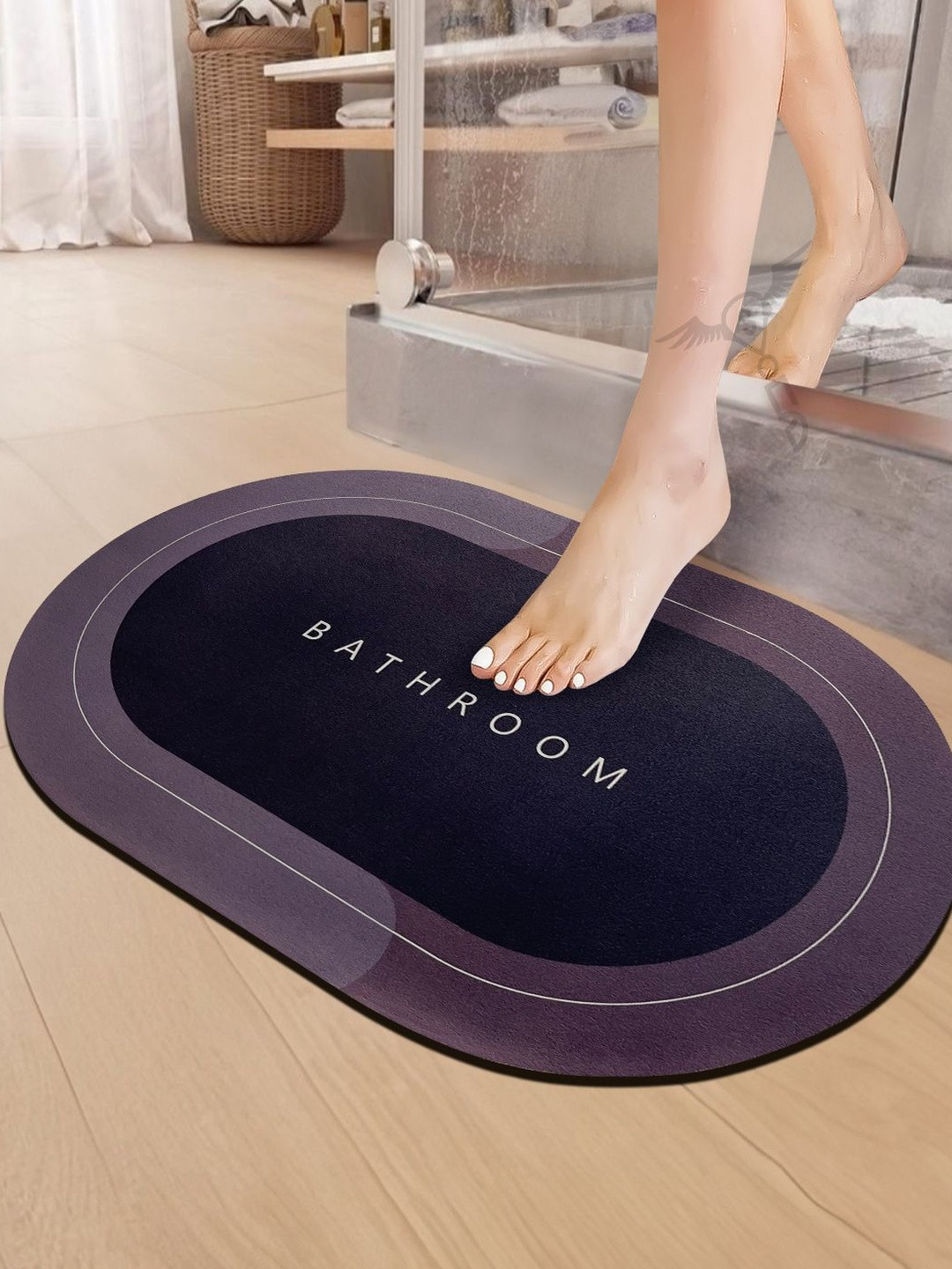 SITTELLA Dark Grey Set of 1 Piece Anti-Skid  Door Mat