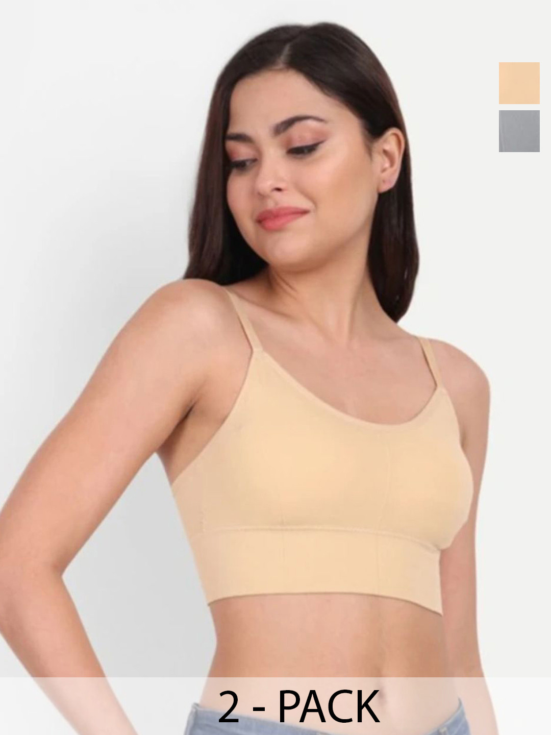 HD TRADERS HD Women Solid Full Coverage Lightly Padded Non-Wired Slip-On Bra