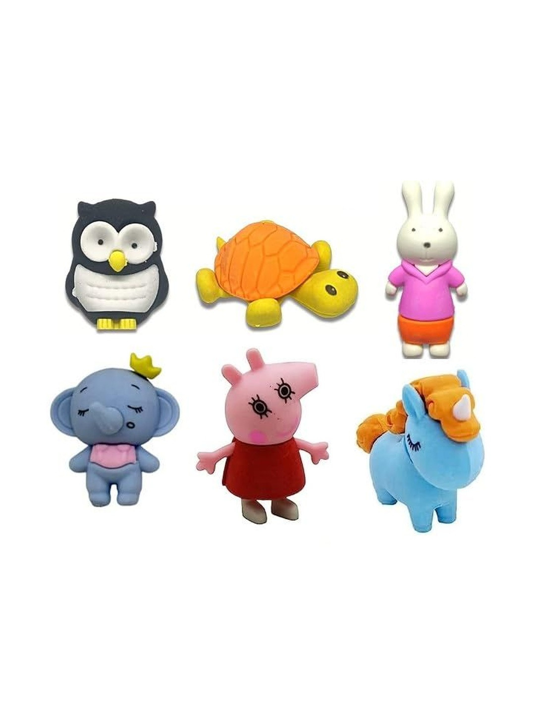 VR Creatives Pack Of 6 Erasers Set