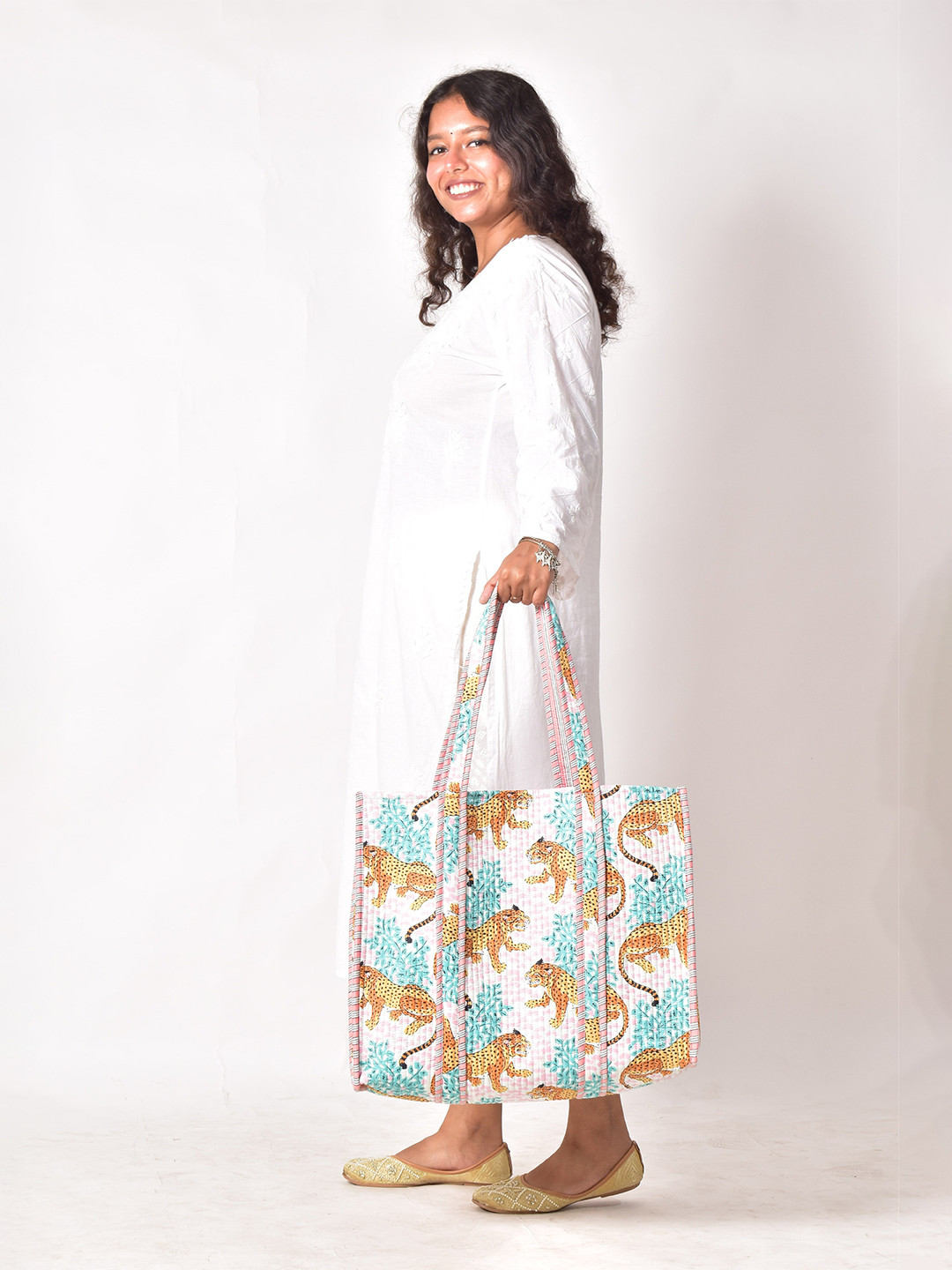 Feels Like Home Women Ranthambore Collection - The Jungle Cat Shopper Tote Bag