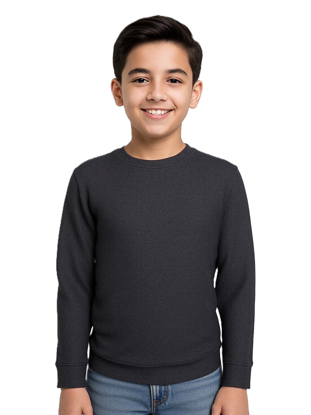 CAVIO Boys Relaxed Fit Round Neck Sweatshirt