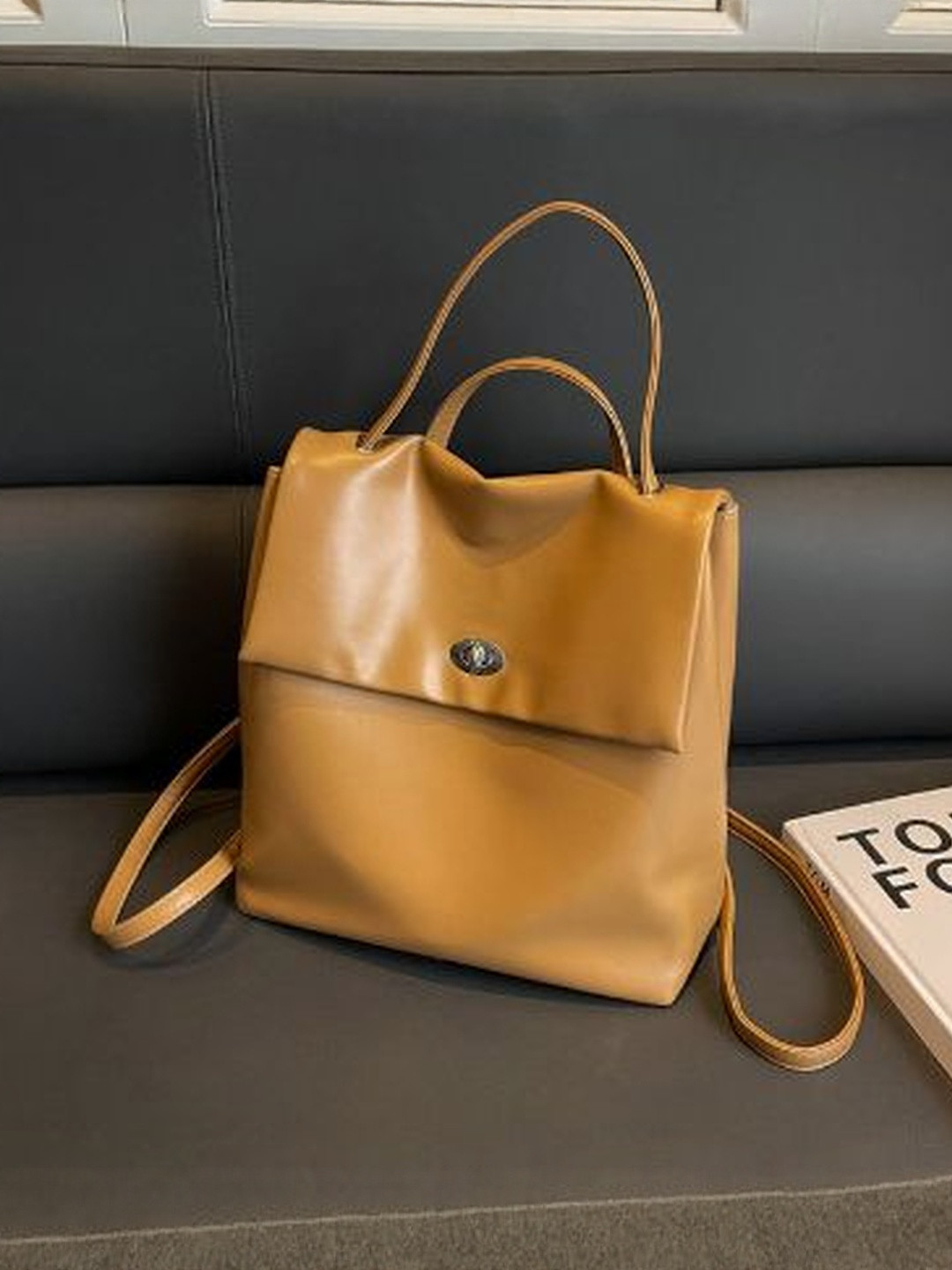 CORSICA Women Brown Large Non-Padded Strap Solid Backpacks