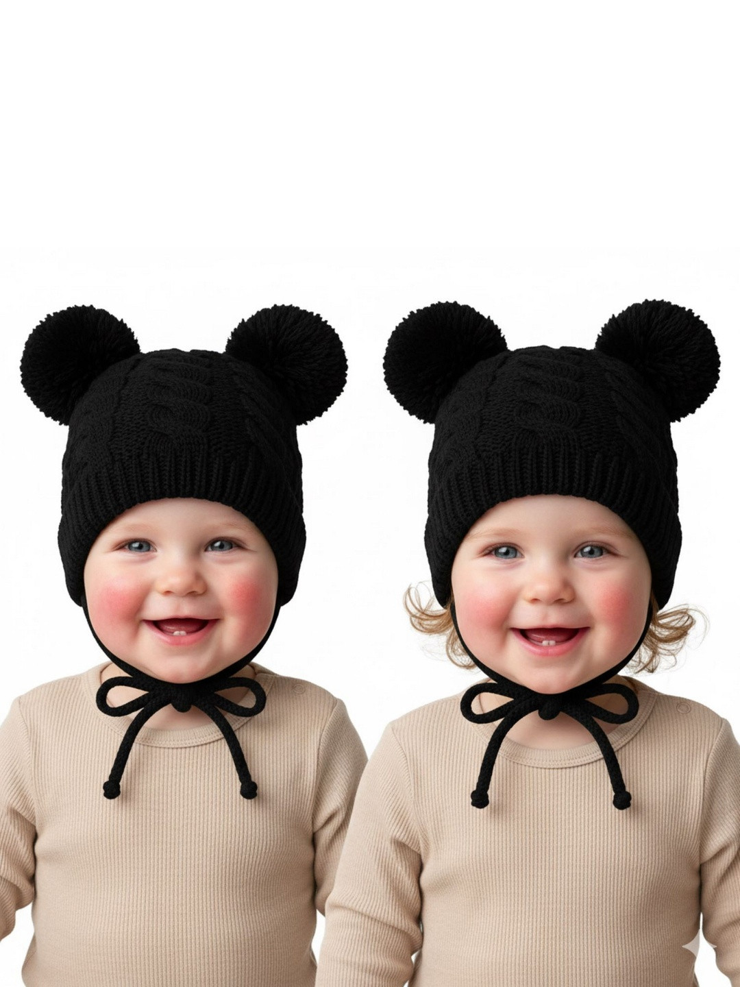 Adorazone Kids Woollen Beanie With Pom Pom
