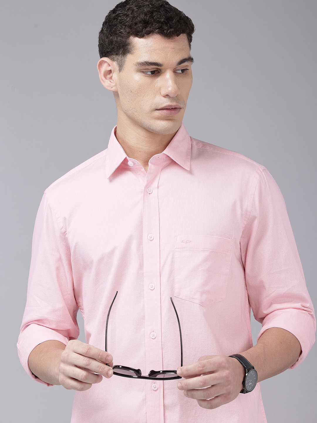 ColorPlus Textured Pure Cotton Casual Shirt