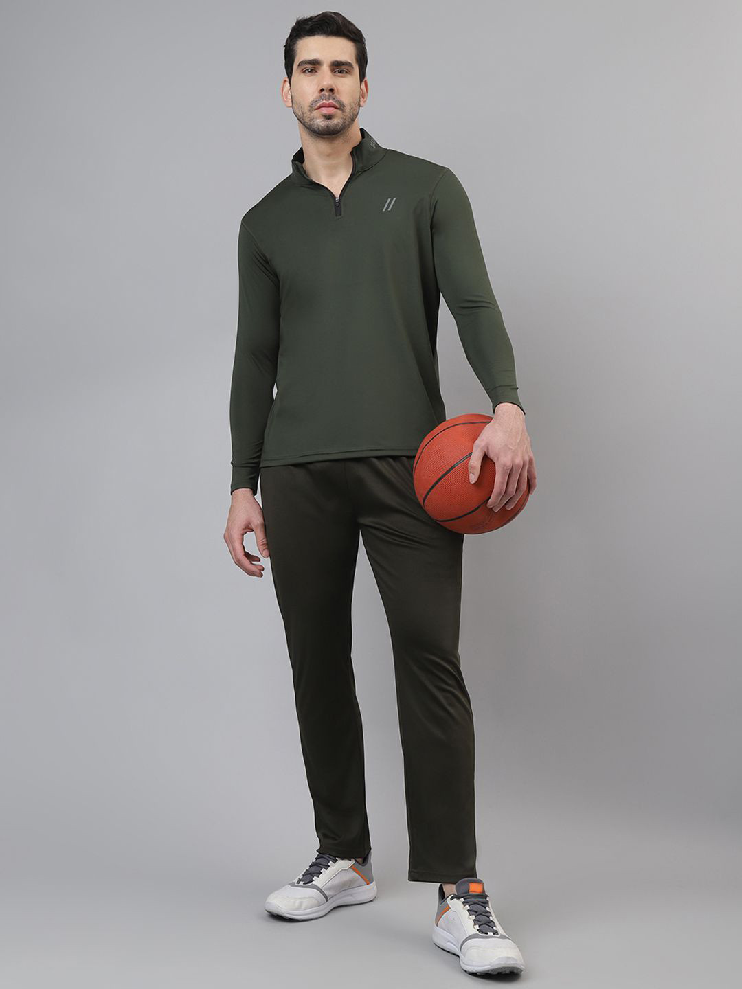 ATICX Men Mandarin Collar Compression T-shirt