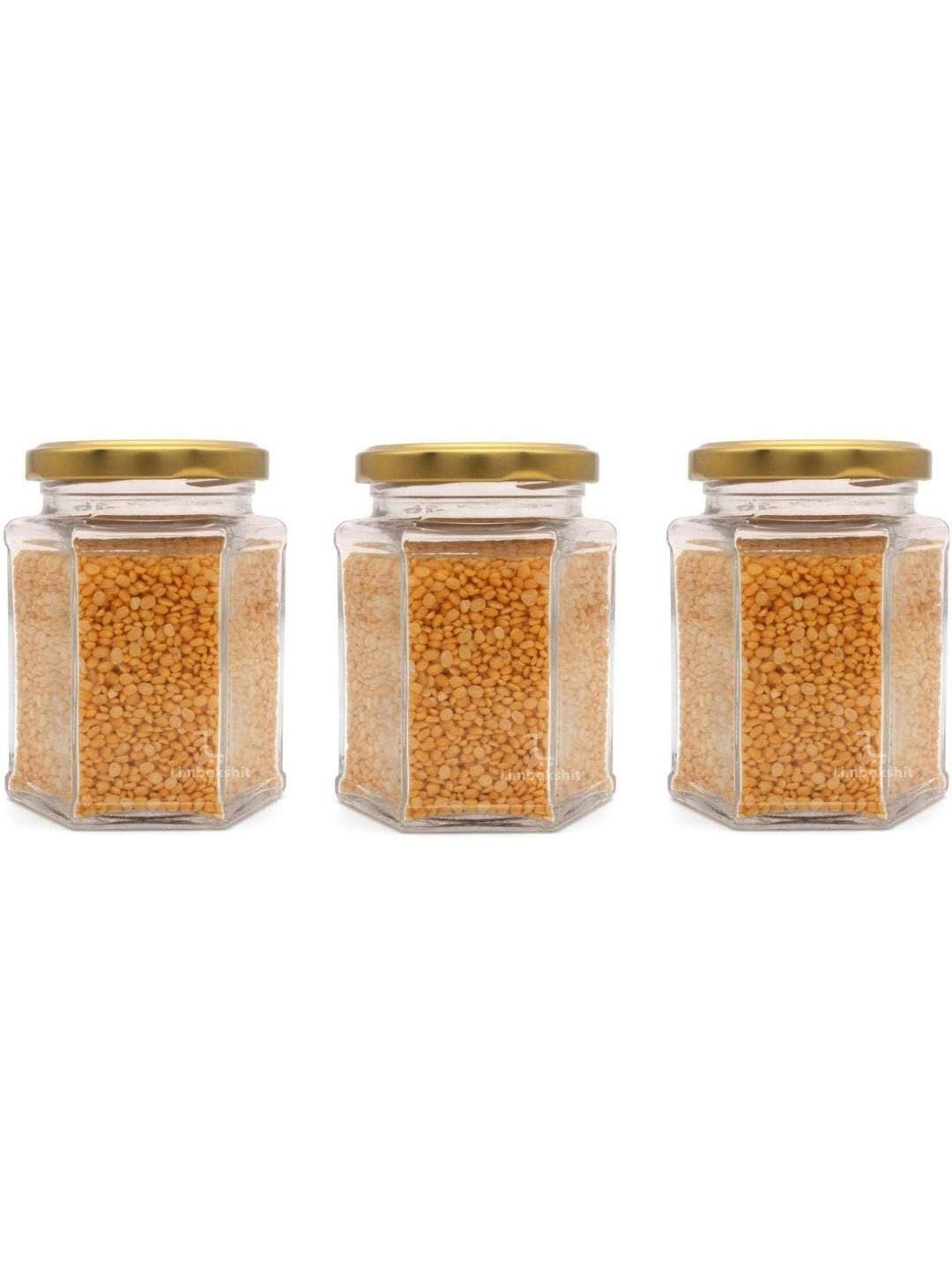 1ST TIME Transparent 3 Pieces Glass Jars