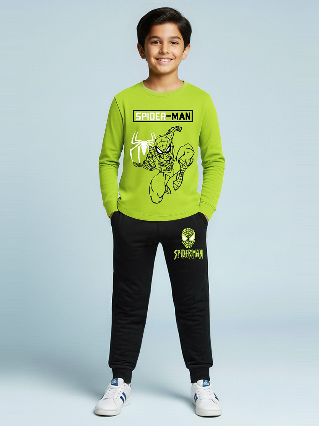 Marvel by Miss and Chief Boys Spider-Man Printed Sweatshirt With Joggers