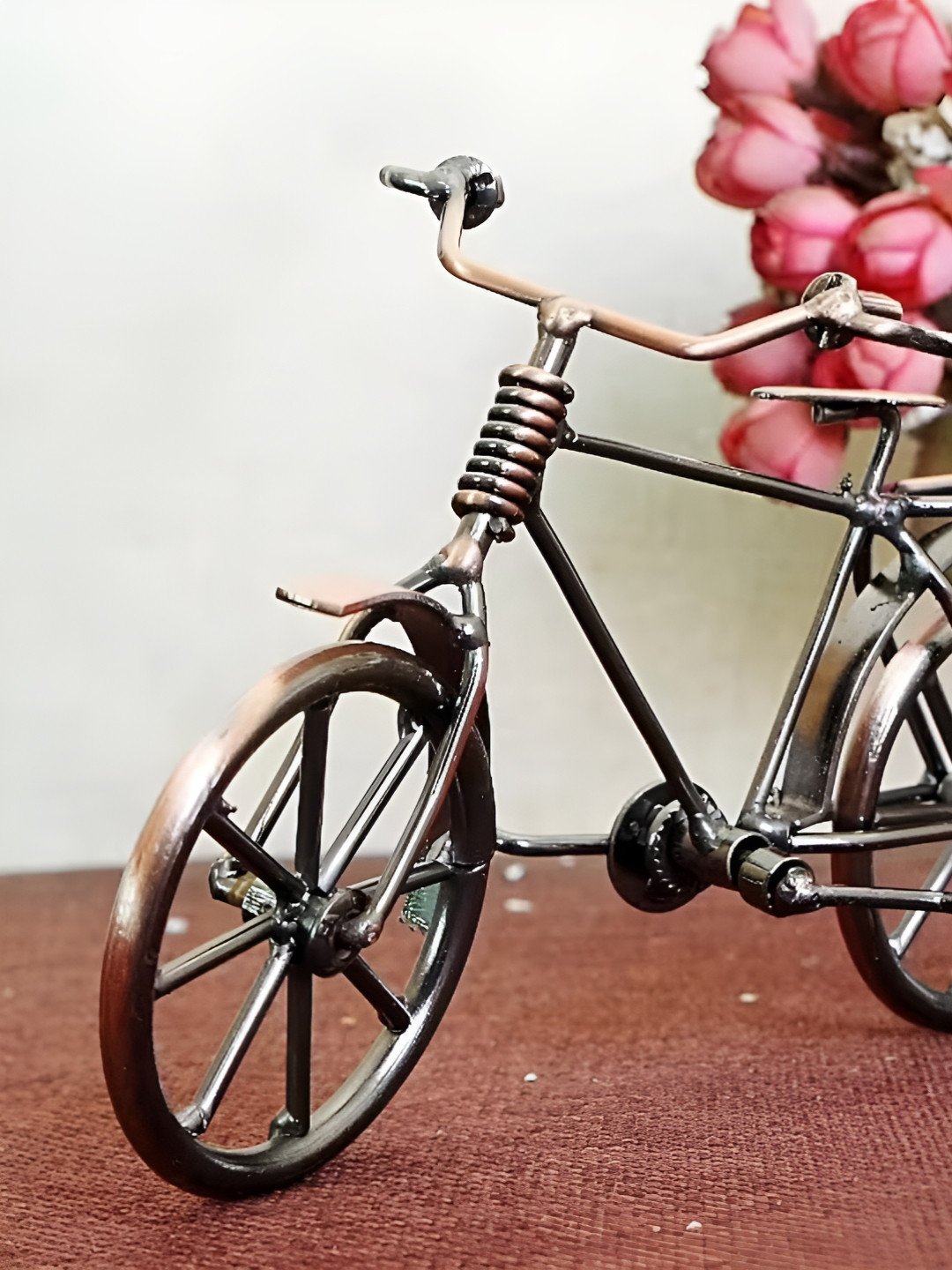 AUGEN Brown Cycle Metal Figurine Showpiece