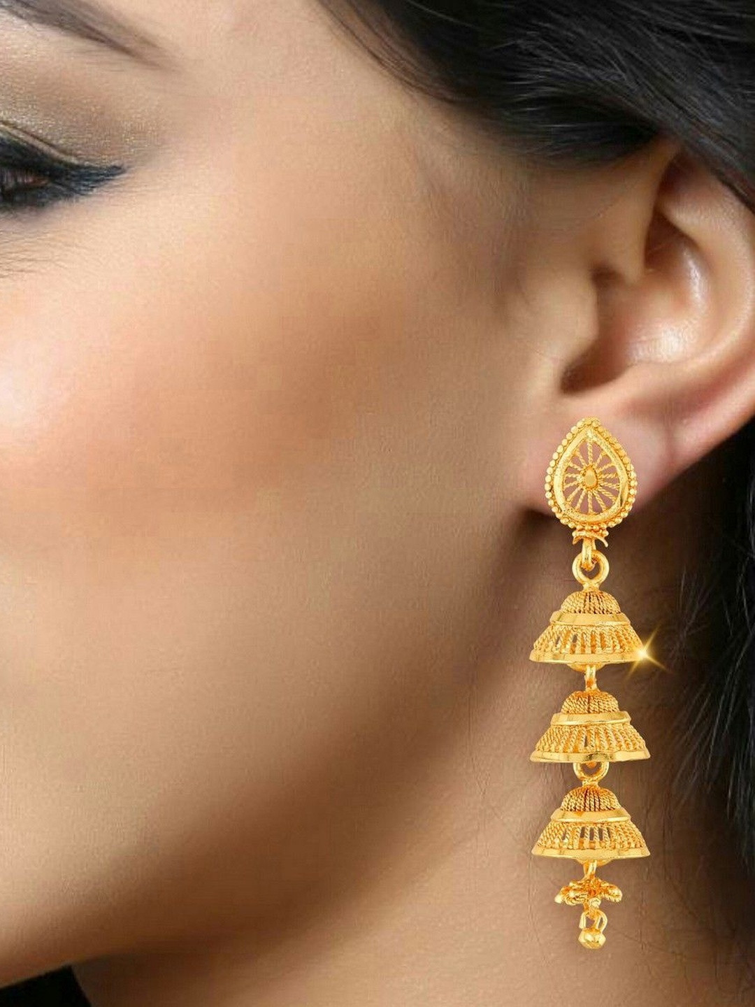 VIVASTRI Women Gold-Plated Post and Back Earrings